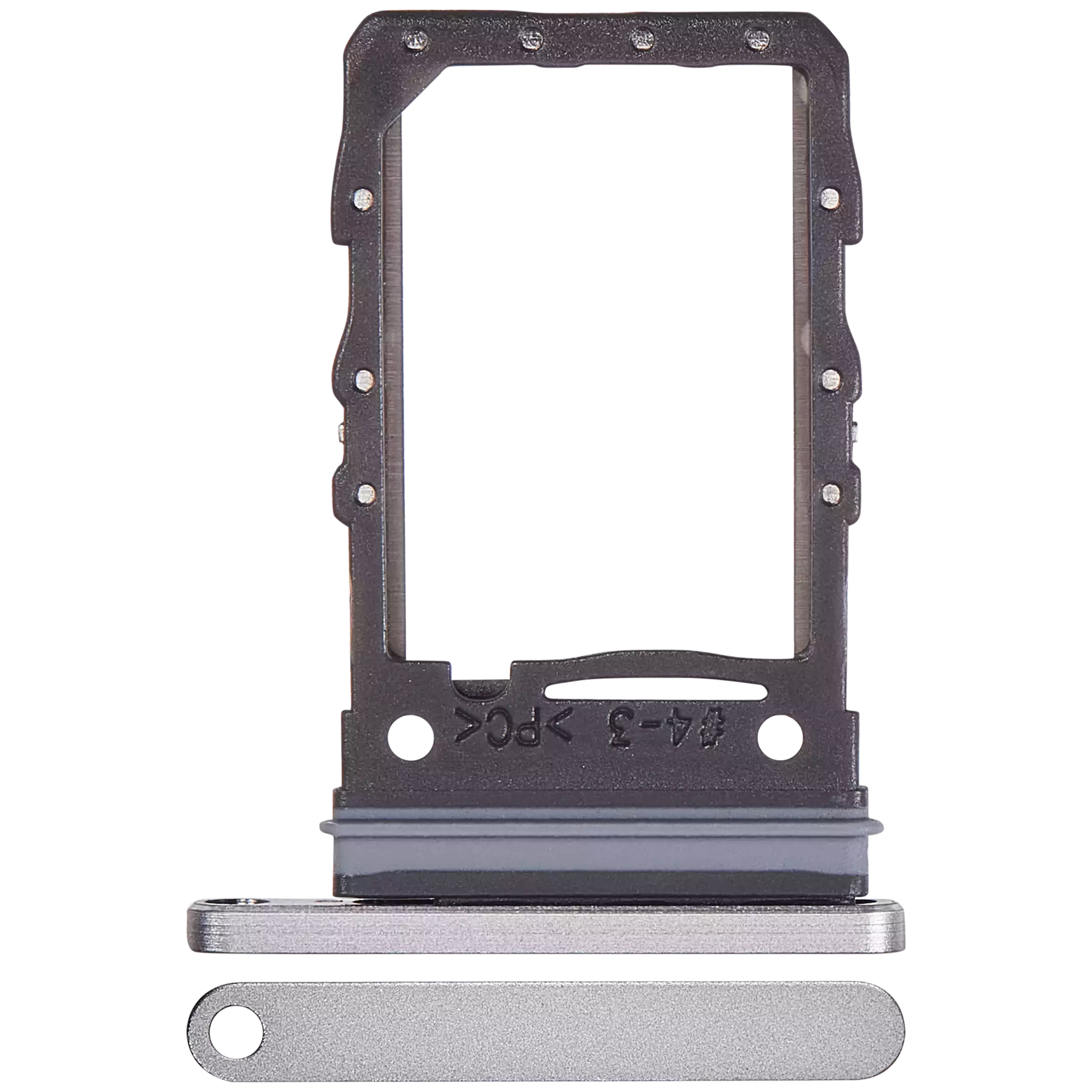 Single Sim Card Tray Compatible For Samsung Galaxy Z Flip 6 (F741) (Premium) (Silver Shadow)