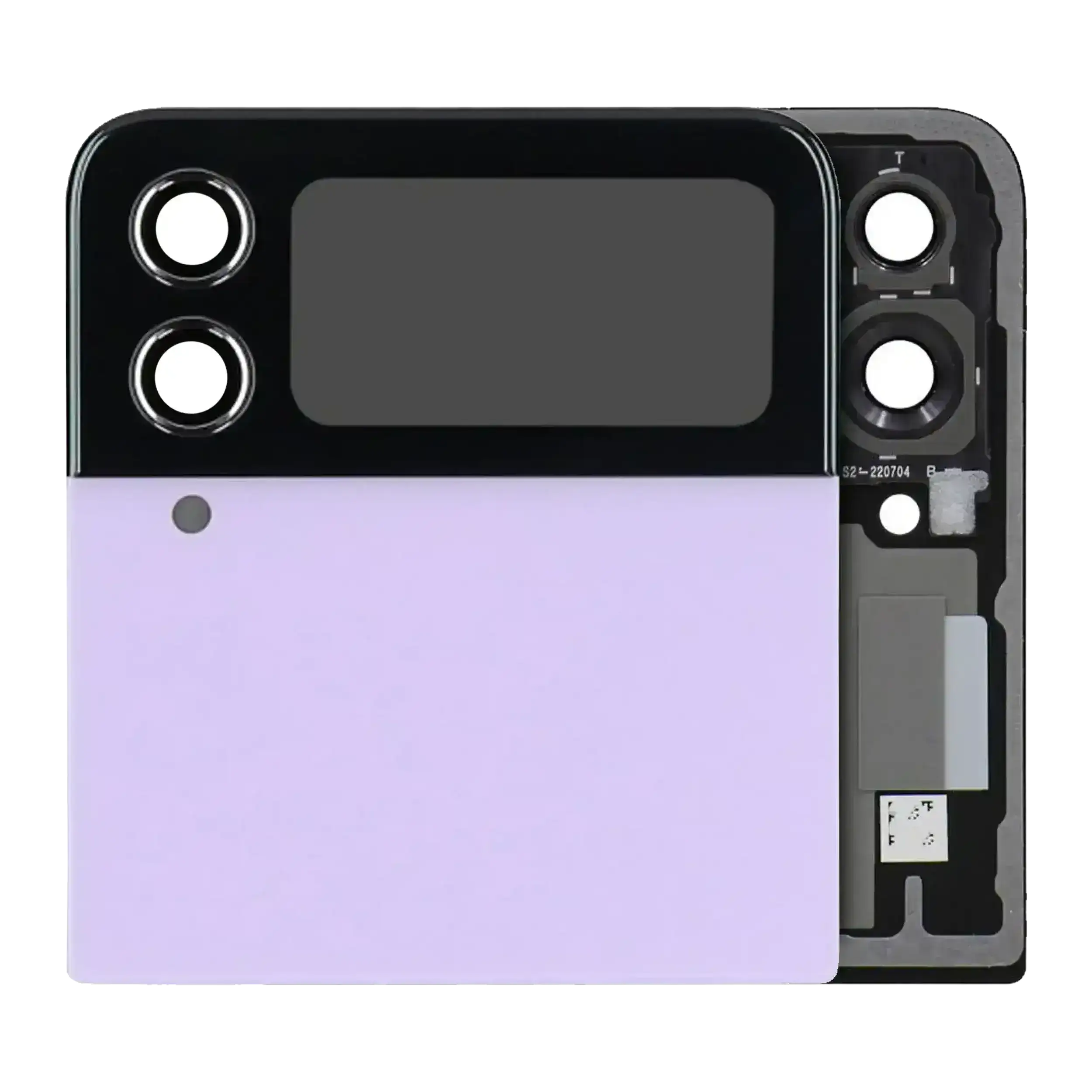 Outer Oled Assembly Compatible For Samsung Galaxy Z Flip 4 5G (Us & International) (Used  Pull: Grade B/C) (Bora Purple)
