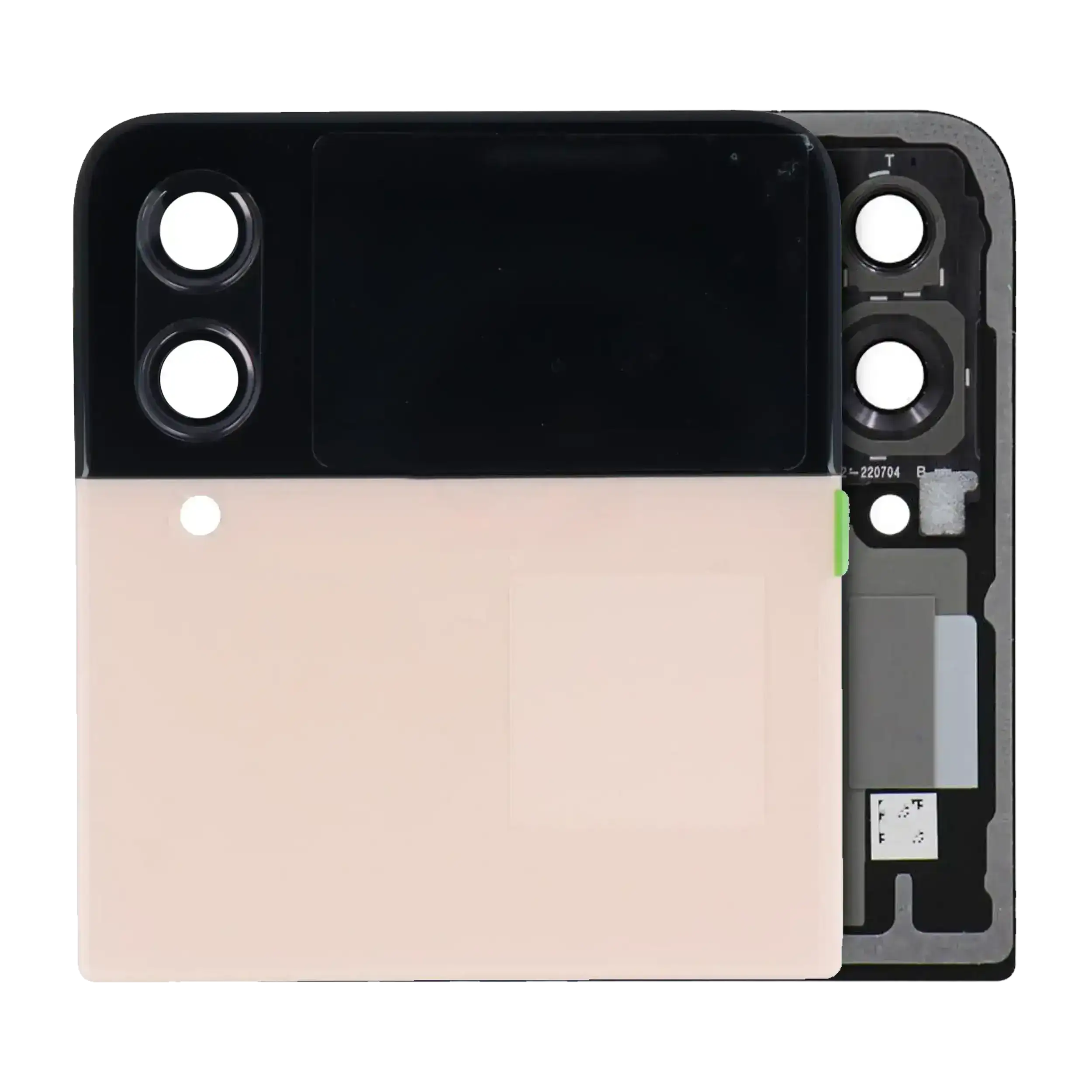 Outer Oled Assembly Compatible For Samsung Galaxy Z Flip 4 5G (Us & International) (Used  Pull: Grade B/C) (Pink Gold)