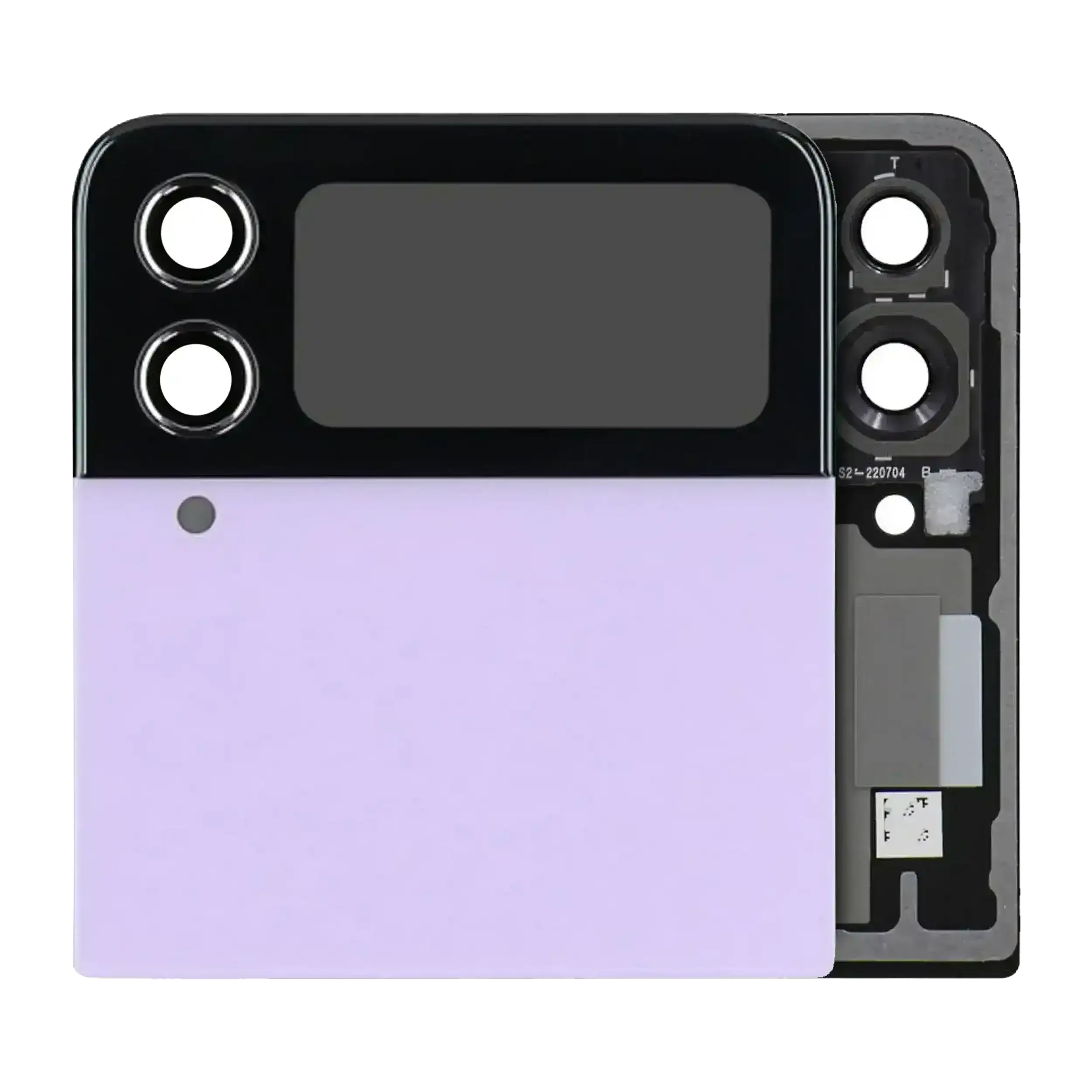 Outer Oled Assembly Compatible For Samsung Galaxy Z Flip 4 5G (Us & International) (Used  Pull: Grade A) (Bora Purple)