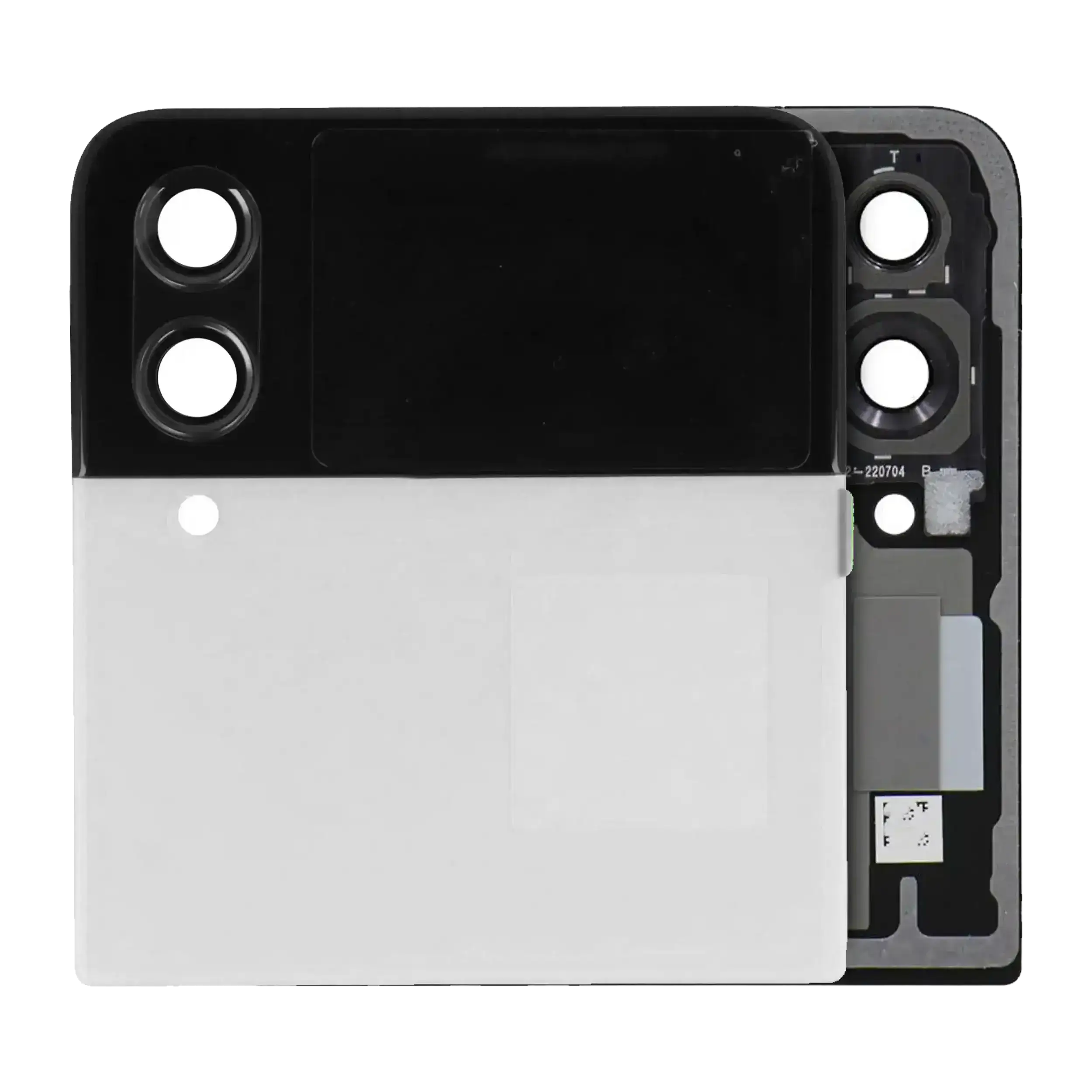 Outer Oled Assembly Compatible For Samsung Galaxy Z Flip 4 5G (Us & International) (Service Pack) (White)
