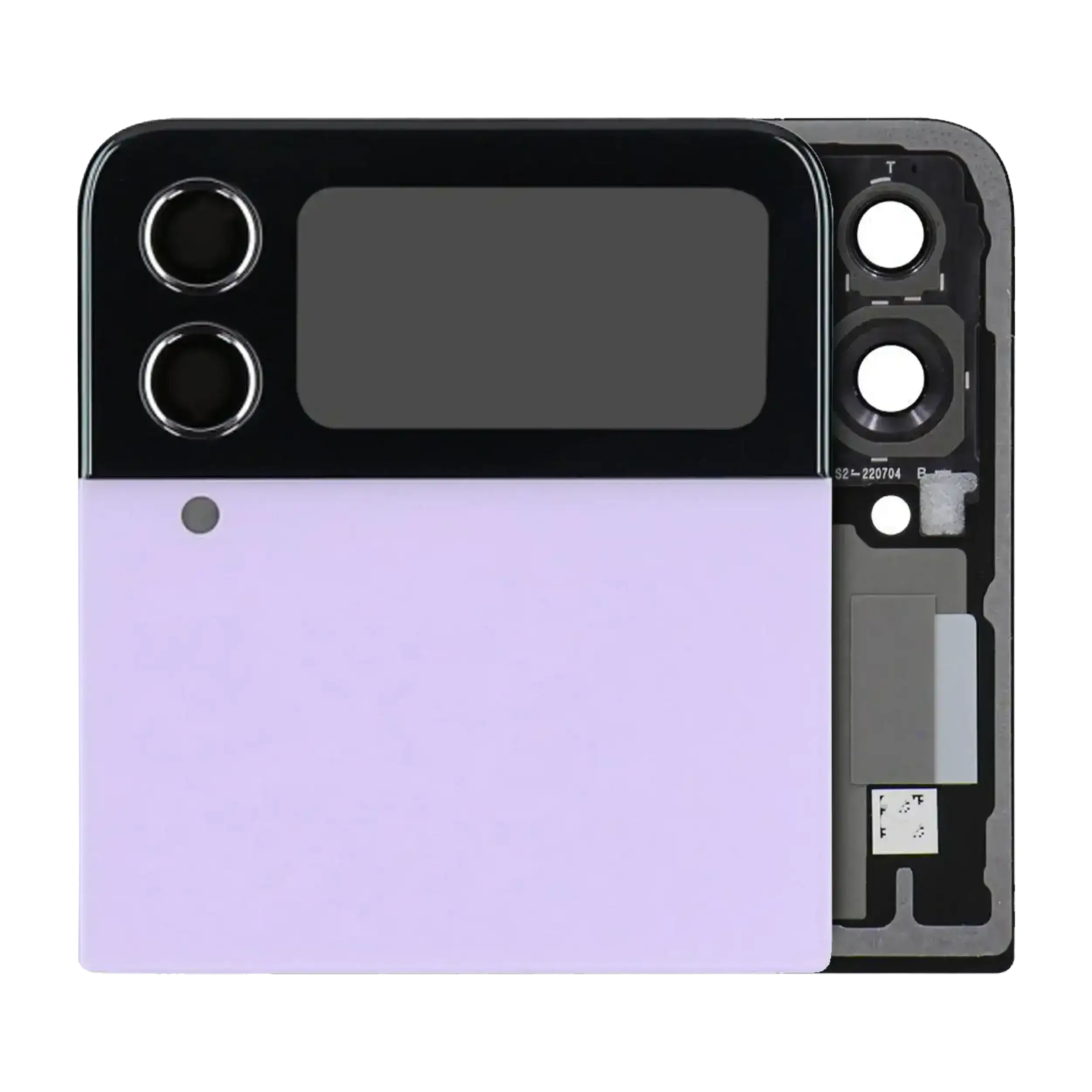 Outer Oled Assembly Compatible For Samsung Galaxy Z Flip 4 5G (Us & International) (Service Pack) (Bora Purple)