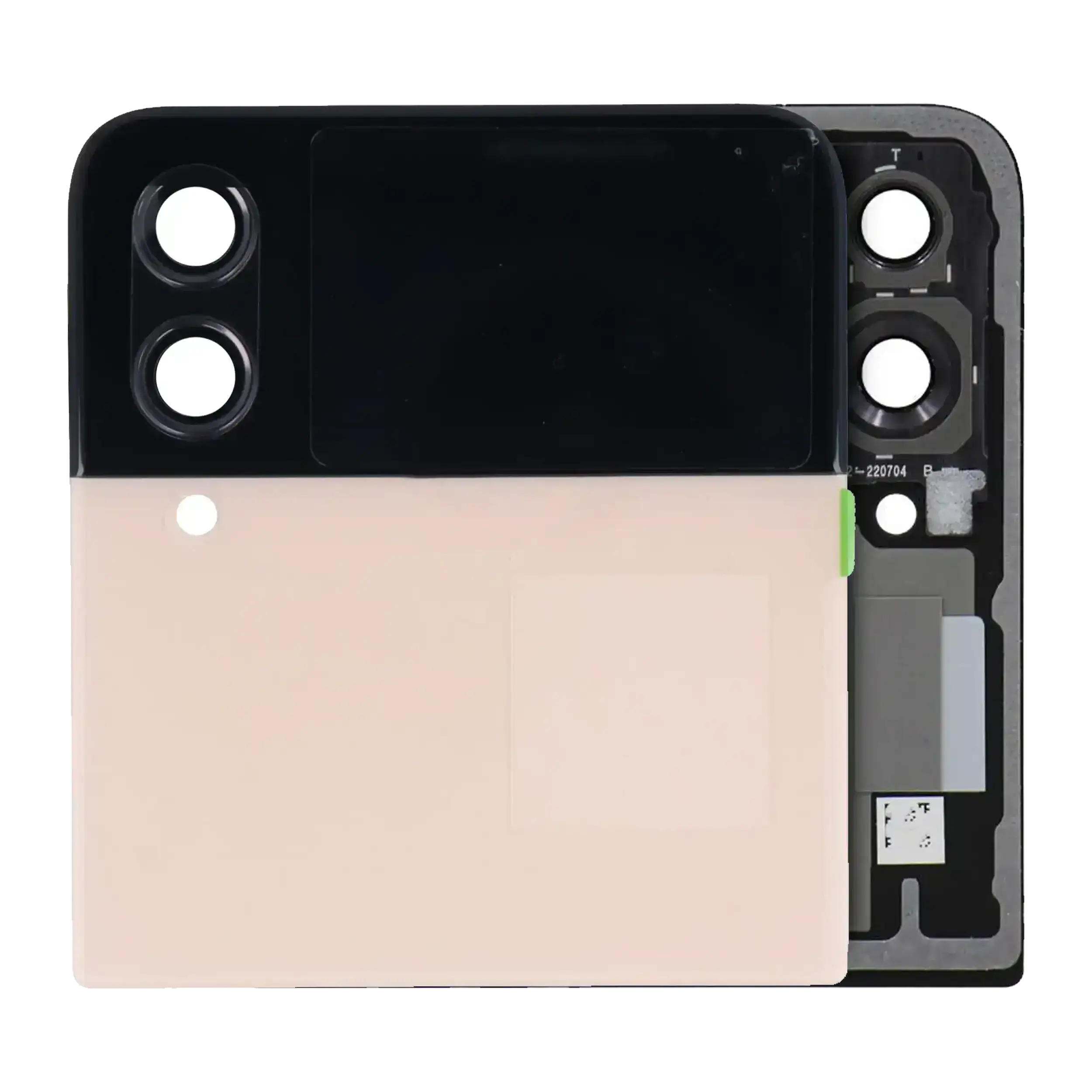 Outer Oled Assembly Compatible For Samsung Galaxy Z Flip 4 5G (Us & International) (Service Pack) (Pink Gold)