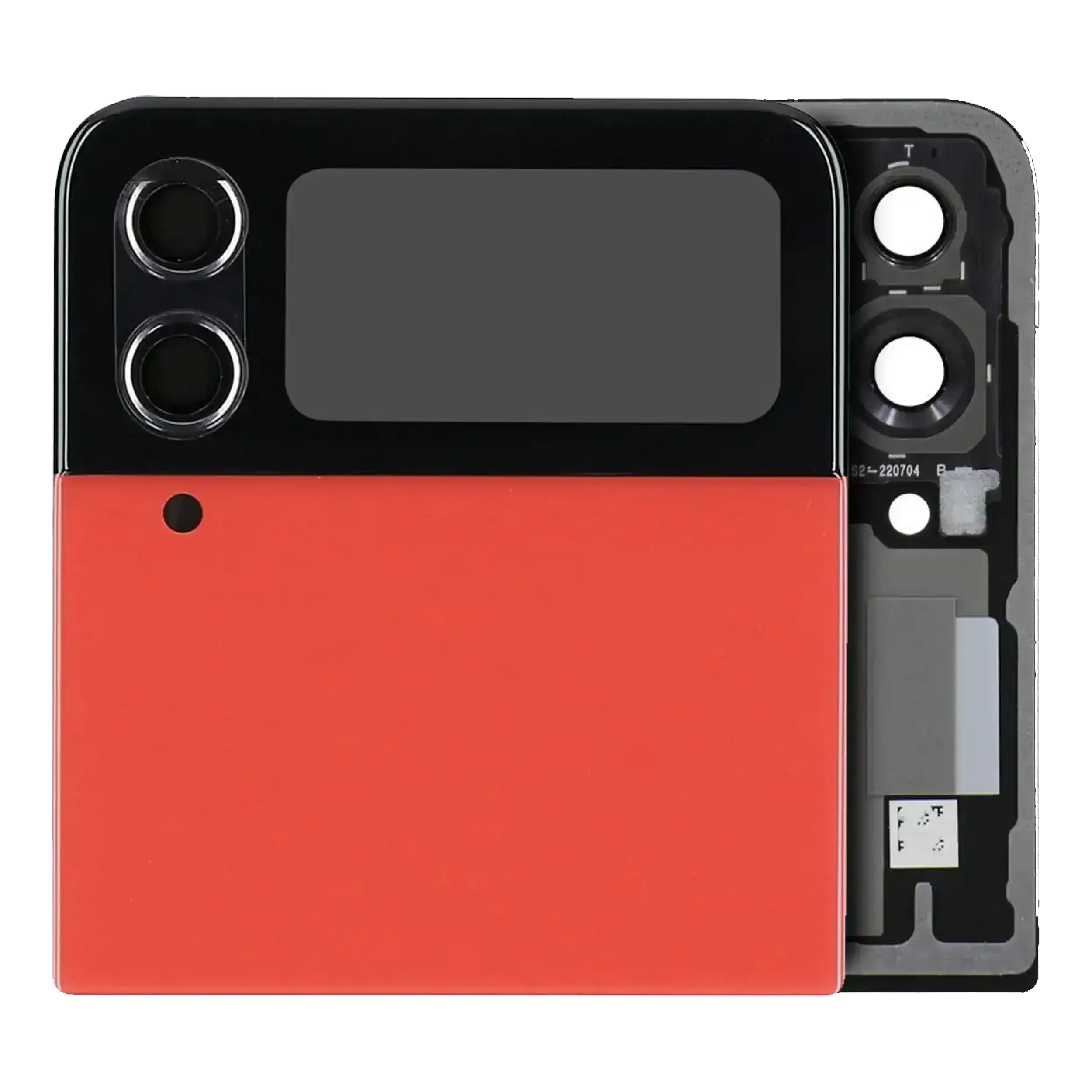 Outer Oled Assembly Compatible For Samsung Galaxy Z Flip 4 5G (Us & International) (Service Pack) (Red)