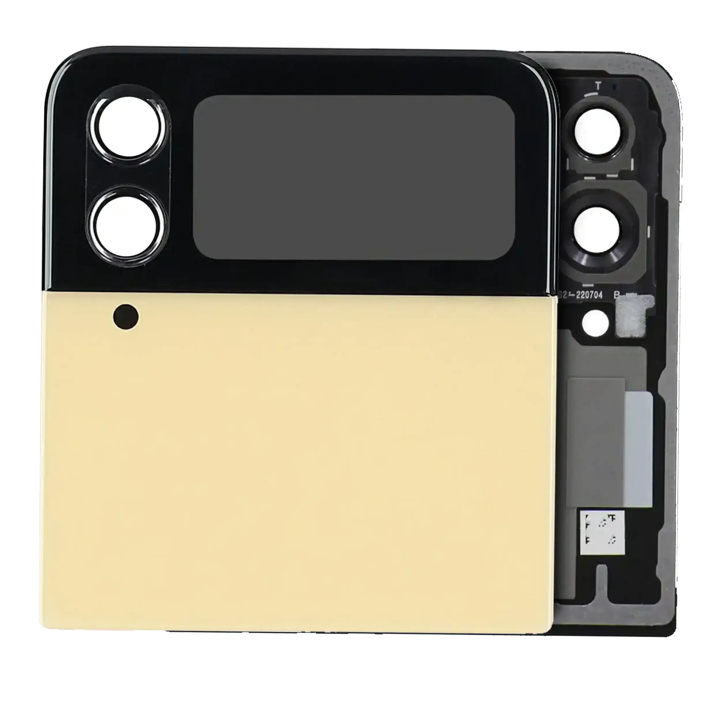Outer Oled Assembly Compatible For Samsung Galaxy Z Flip 4 5G (Us & International) (Service Pack) (Gold)