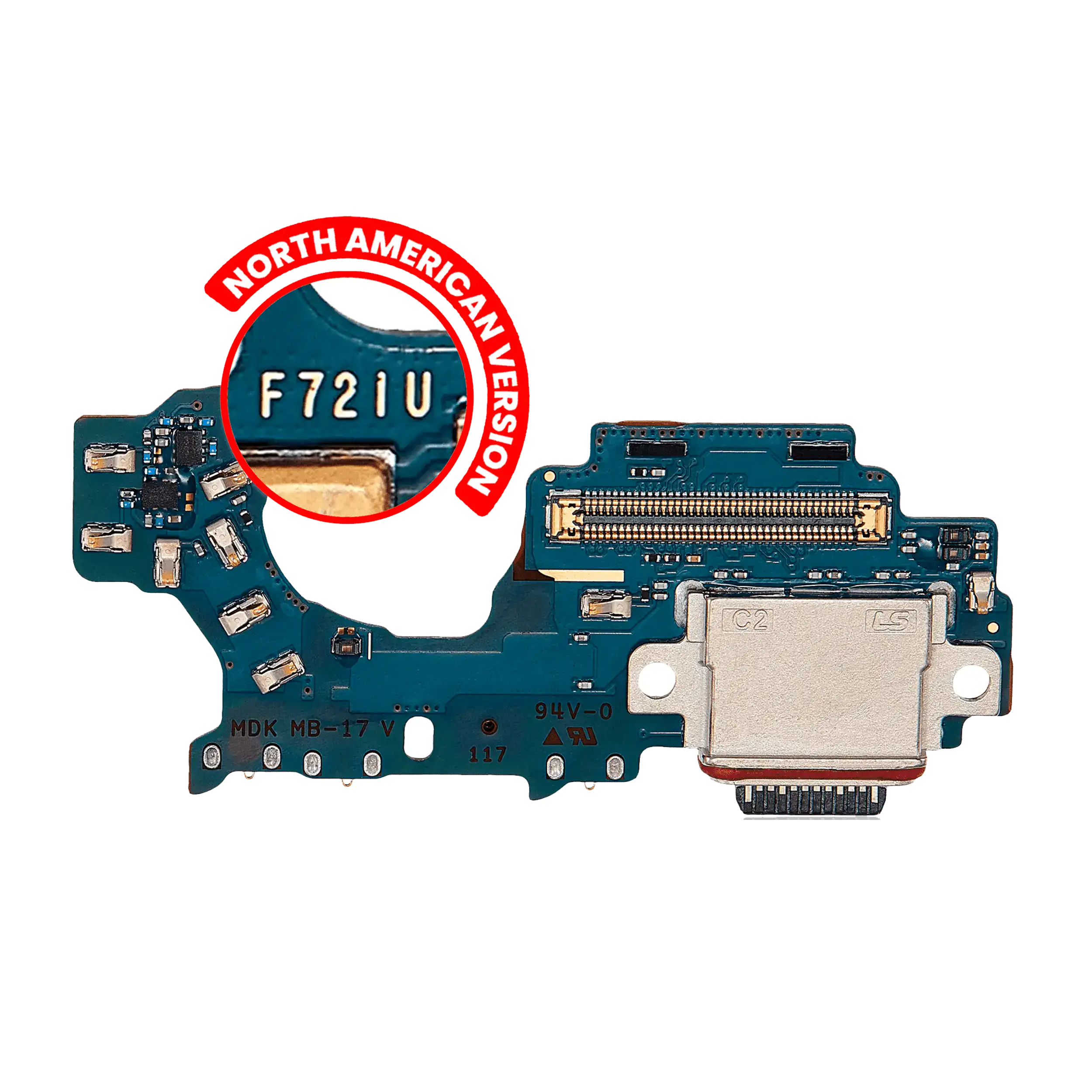 Charging Port Board Compatible For Samsung Galaxy Z Flip 4 (F721U) (Us Version) (Premium)