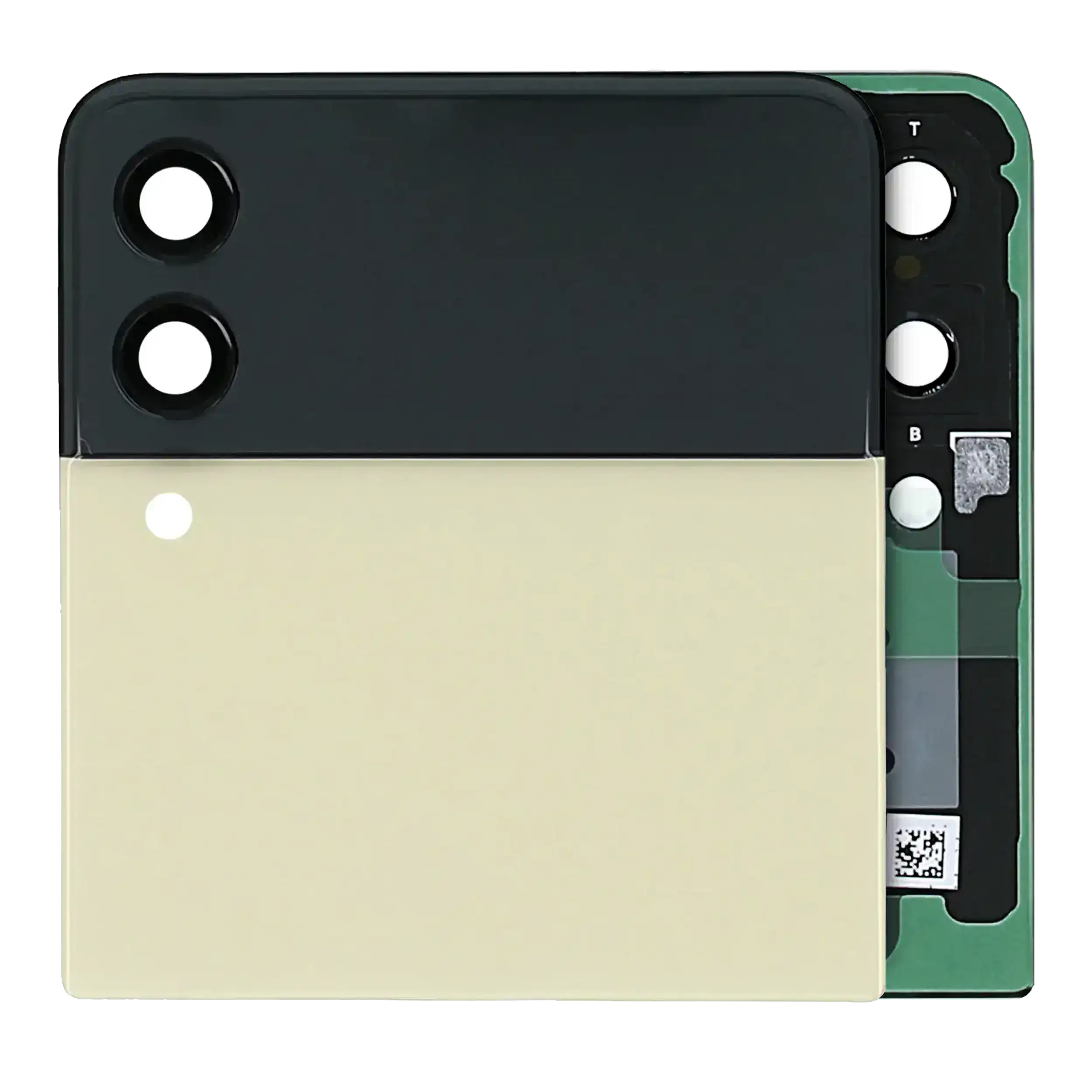 Outer Oled Assembly Compatible For Samsung Galaxy Z Flip 3 5G (Us & International) (Used  Pull: Grade B/C) (Cream)