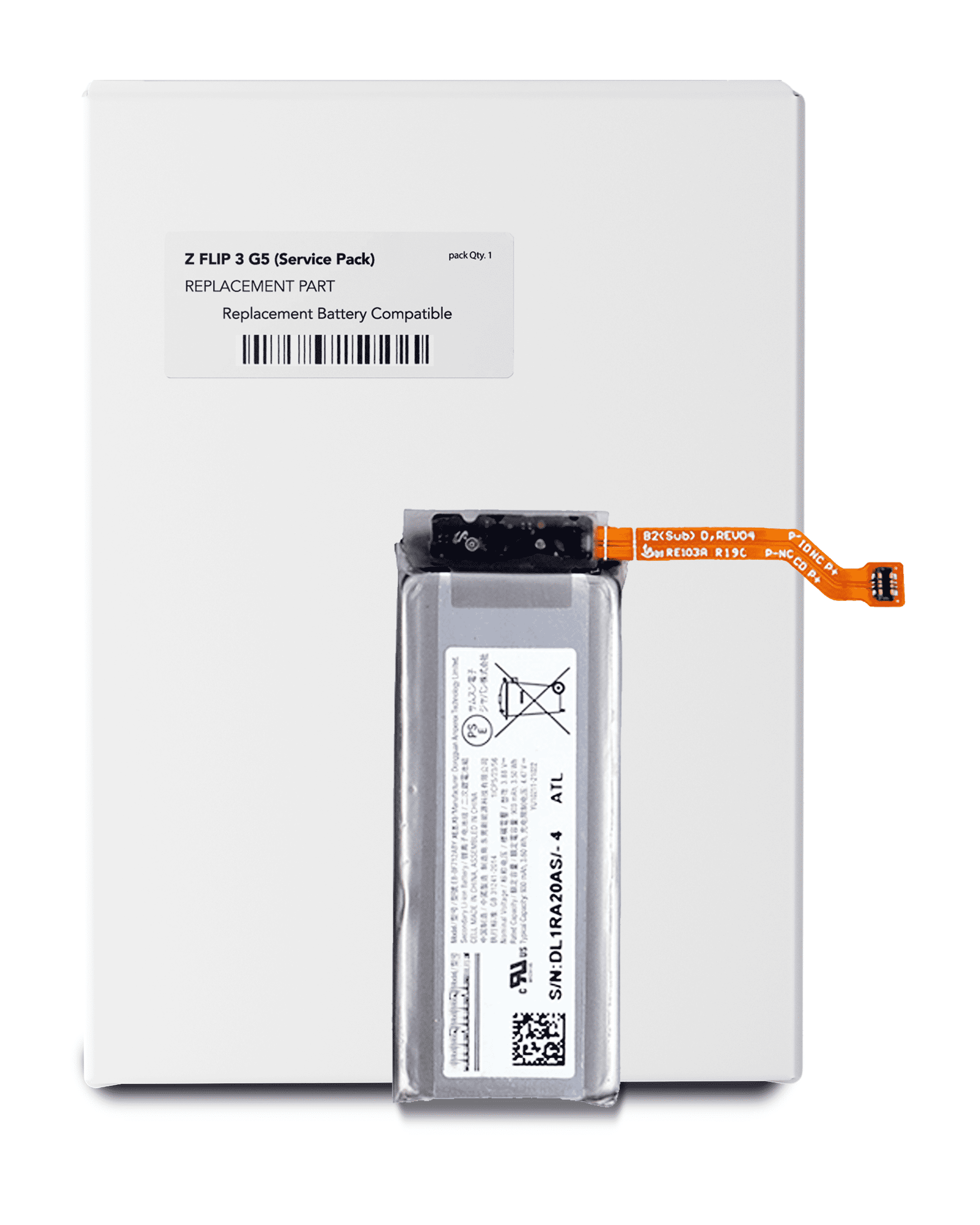 Replacement Battery (Secondary ) Compatible For Samsung Galaxy Z Flip 3 5G  (Eb-Bf712Aby)  (Service Pack)