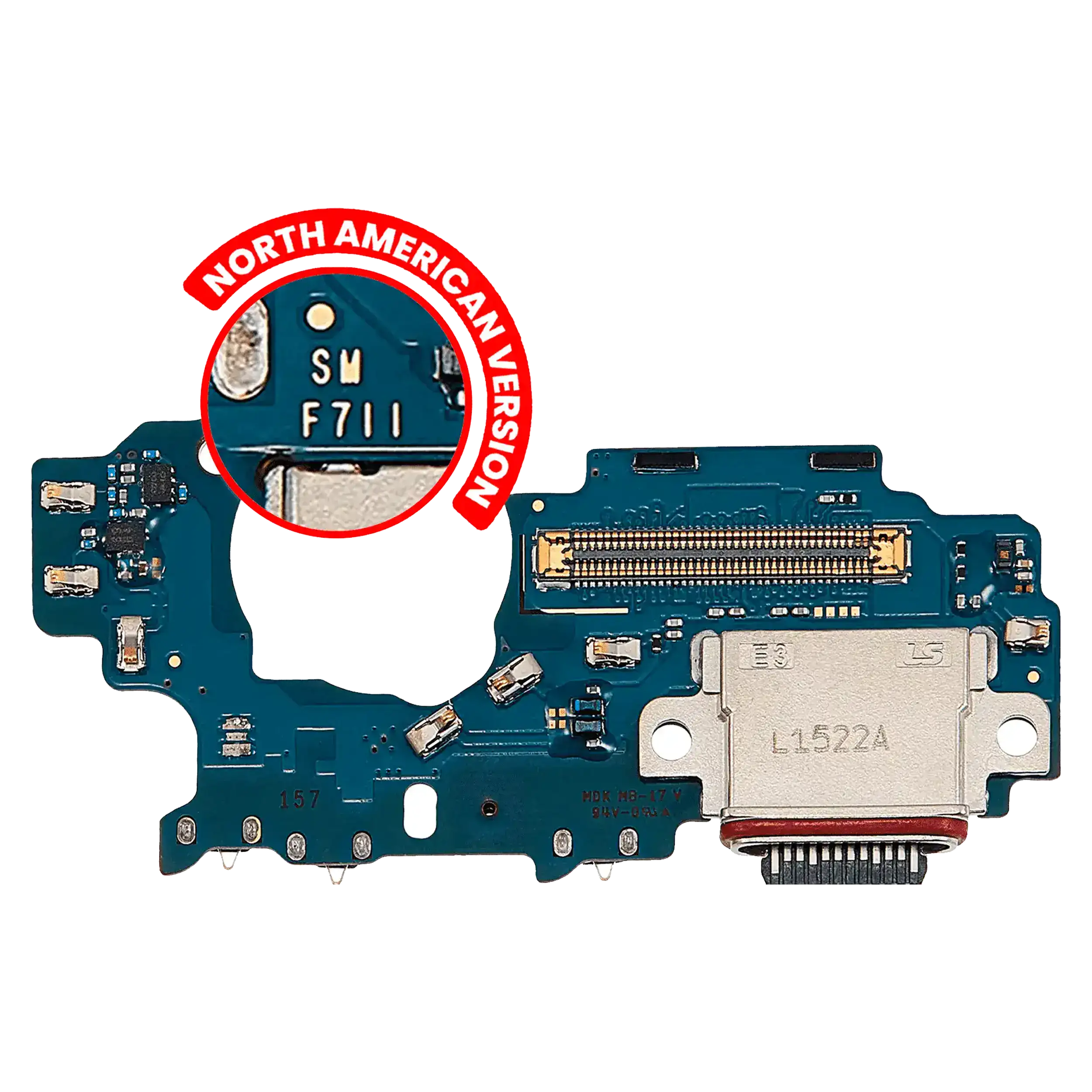 Charging Port Board Compatible For Samsung Galaxy Z Flip 3 5G (F711U) (Us Version) (Premium)