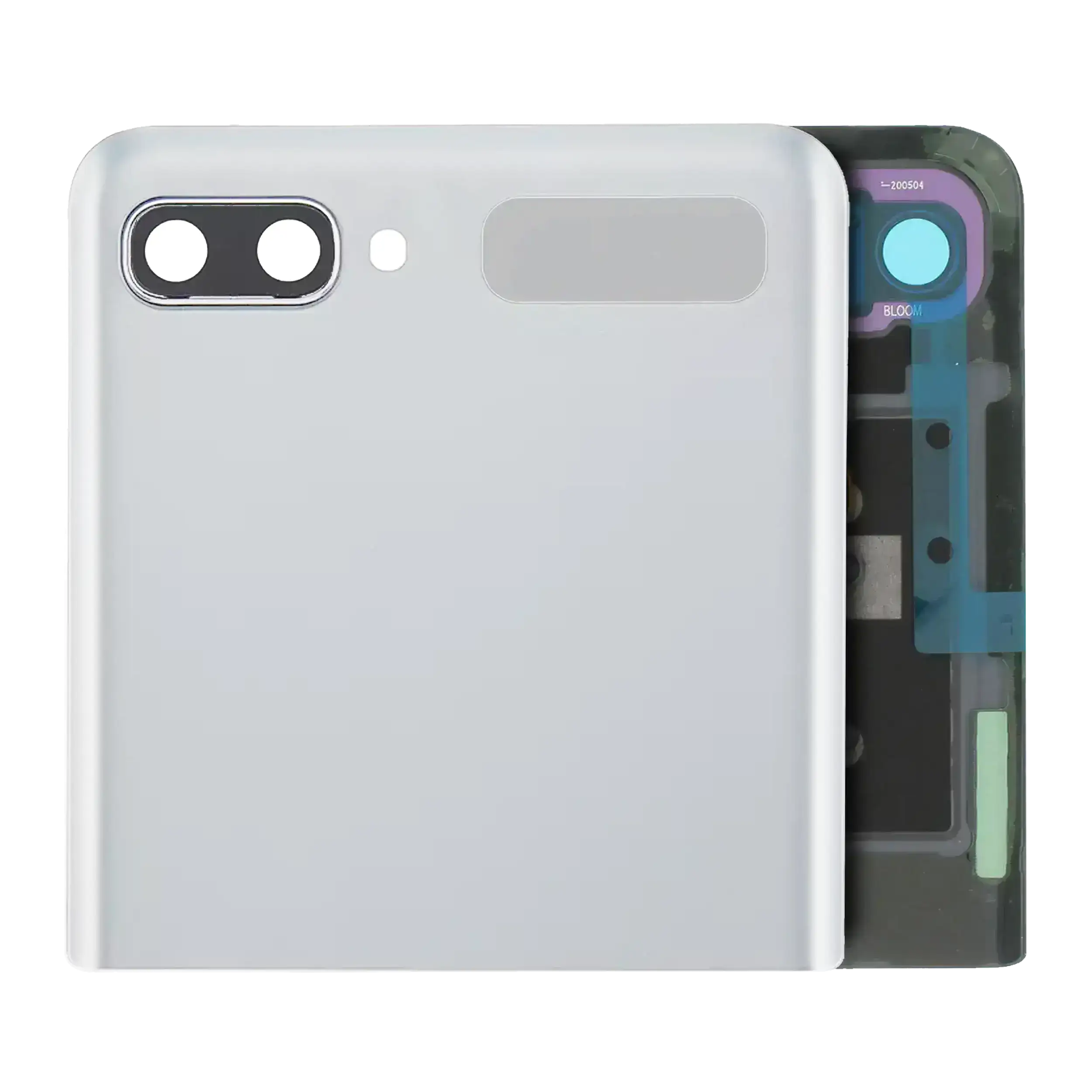 Outer Oled Assembly With Frame Compatible For Samsung Galaxy Z Flip 4G (F700) / Z Flip 5G (F707) (Service Pack) (Mystic White)