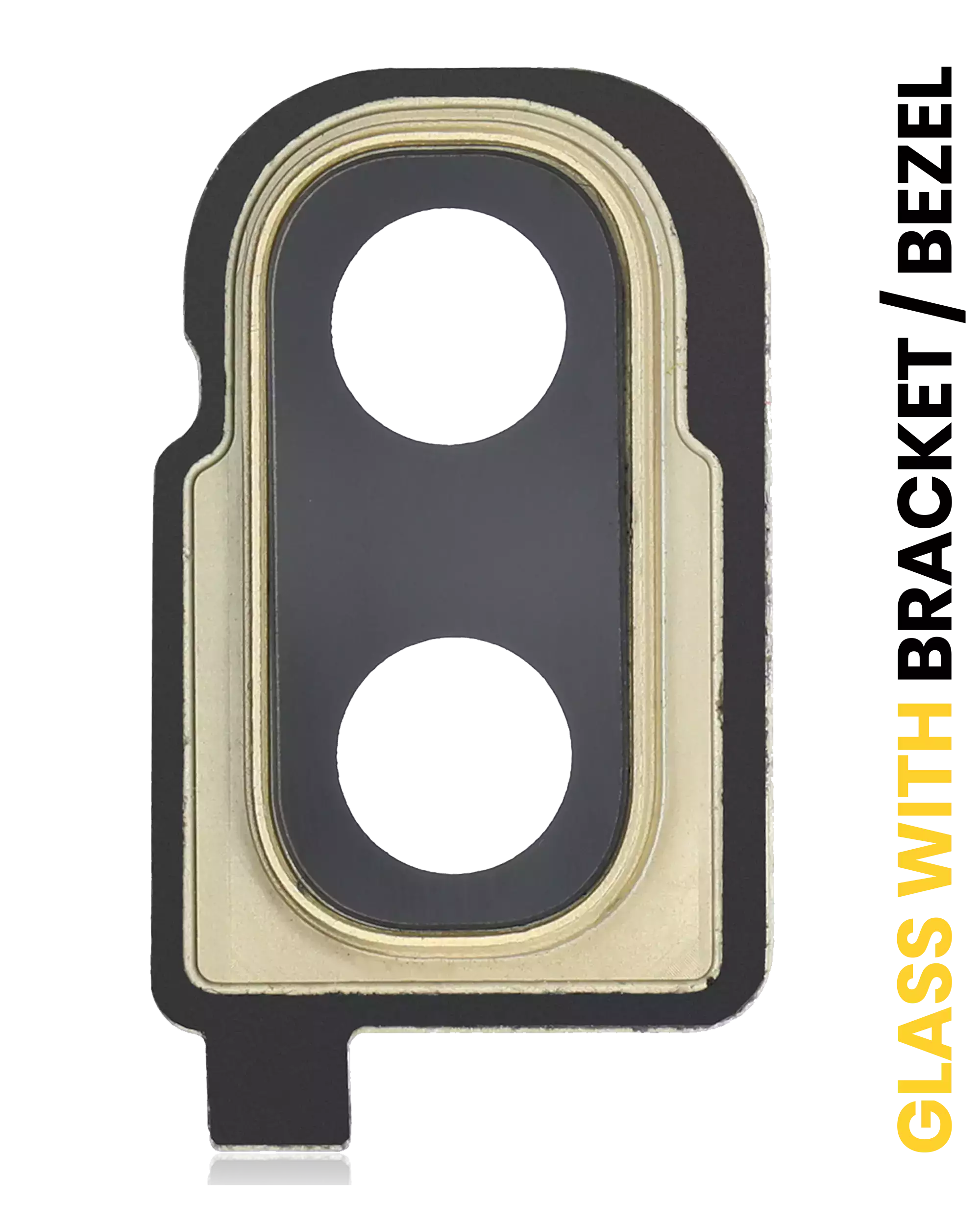 Back Camera Lens With Bracket / Bezel Compatible For Samsung Galaxy Z Flip 4G (F700) / Z Flip 5G (F707) (Mirror Gold）
