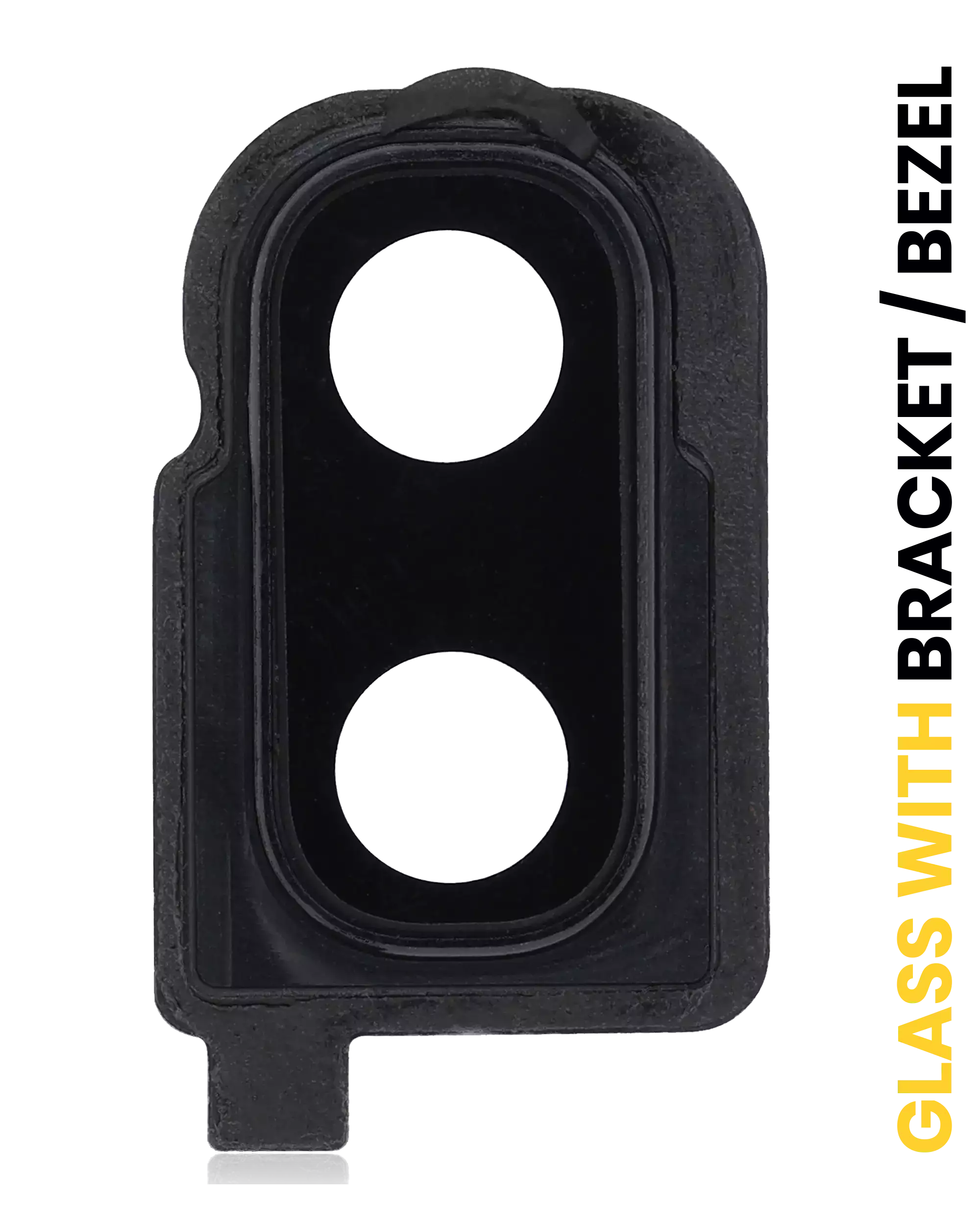 Back Camera Lens With Bracket / Bezel Compatible For Samsung Galaxy Z Flip 4G (F700) / Z Flip 5G (F707) (Mirror Black)