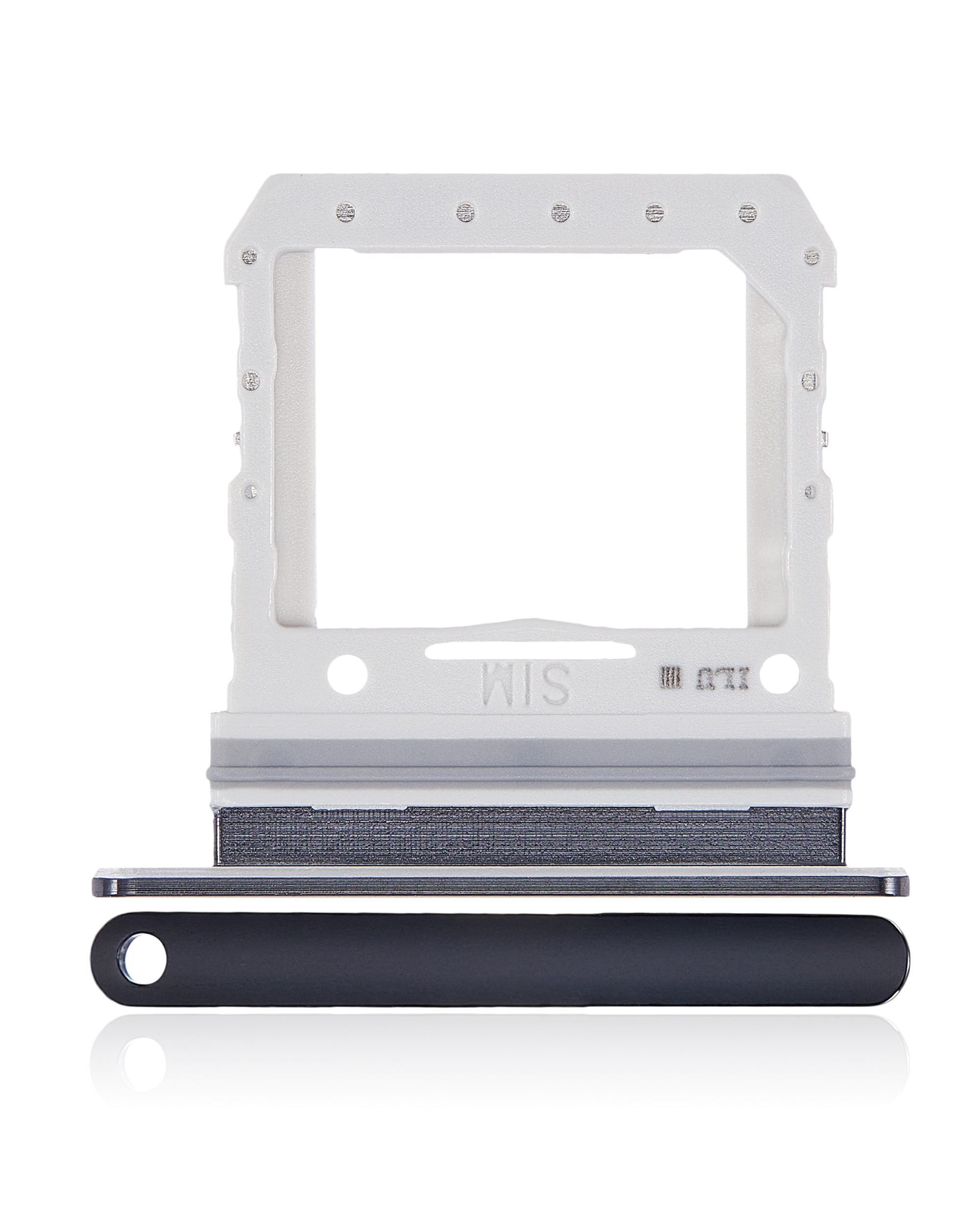 Single Sim Card Tray Compatible For Samsung Galaxy Z Flip 4G (F700) / Z Flip 5G (F707) (Mirror Black)