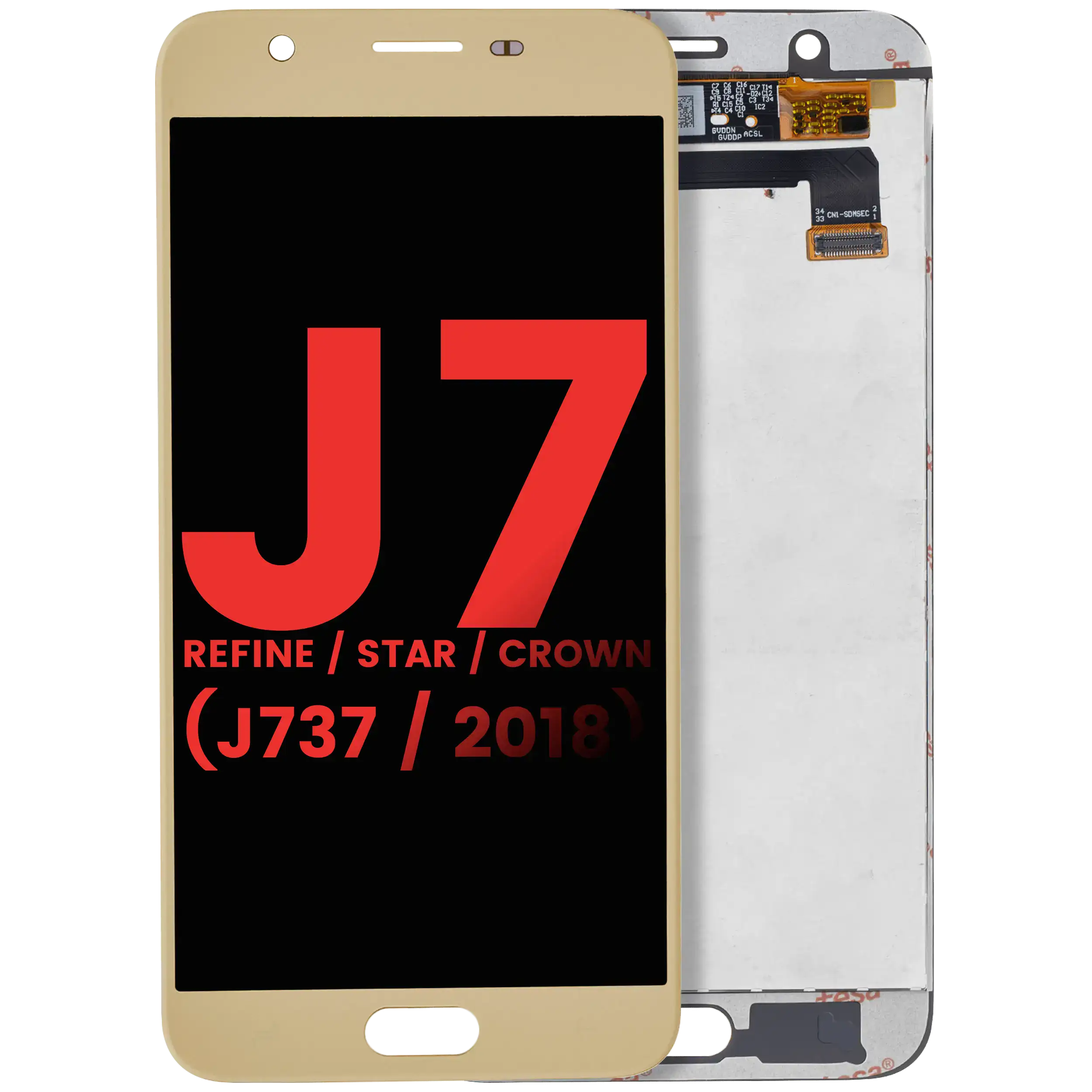 Lcd Assembly Without Frame Compatible For Samsung Galaxy J7 Refine / Star / Crown (J737 / 2018) (Aftermarket Plus) (Gold)
