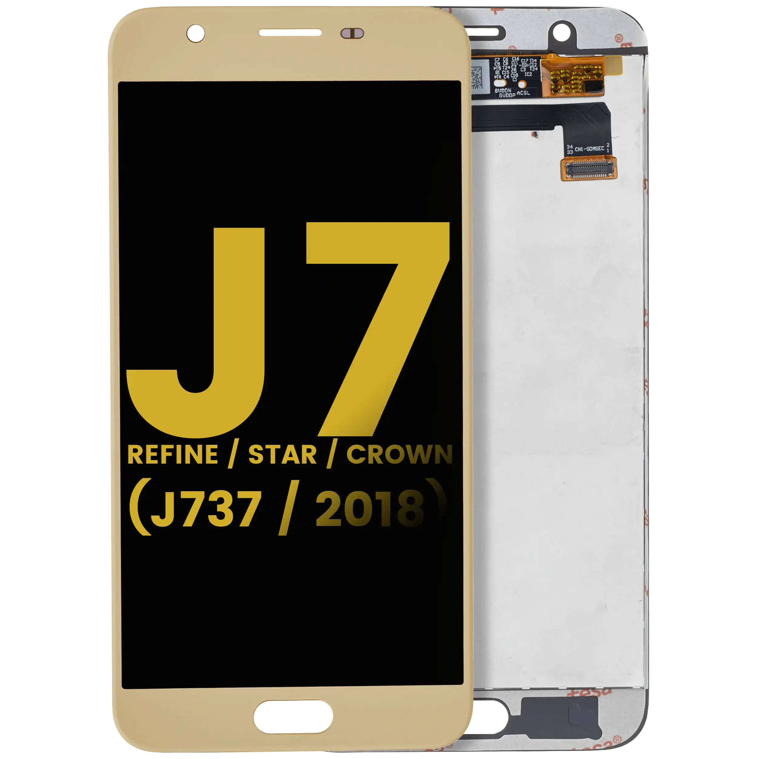 Lcd Assembly Without Frame Compatible For Samsung Galaxy J7 Refine / Star / Crown (J737 / 2018) (Refurbished) (Gold)
