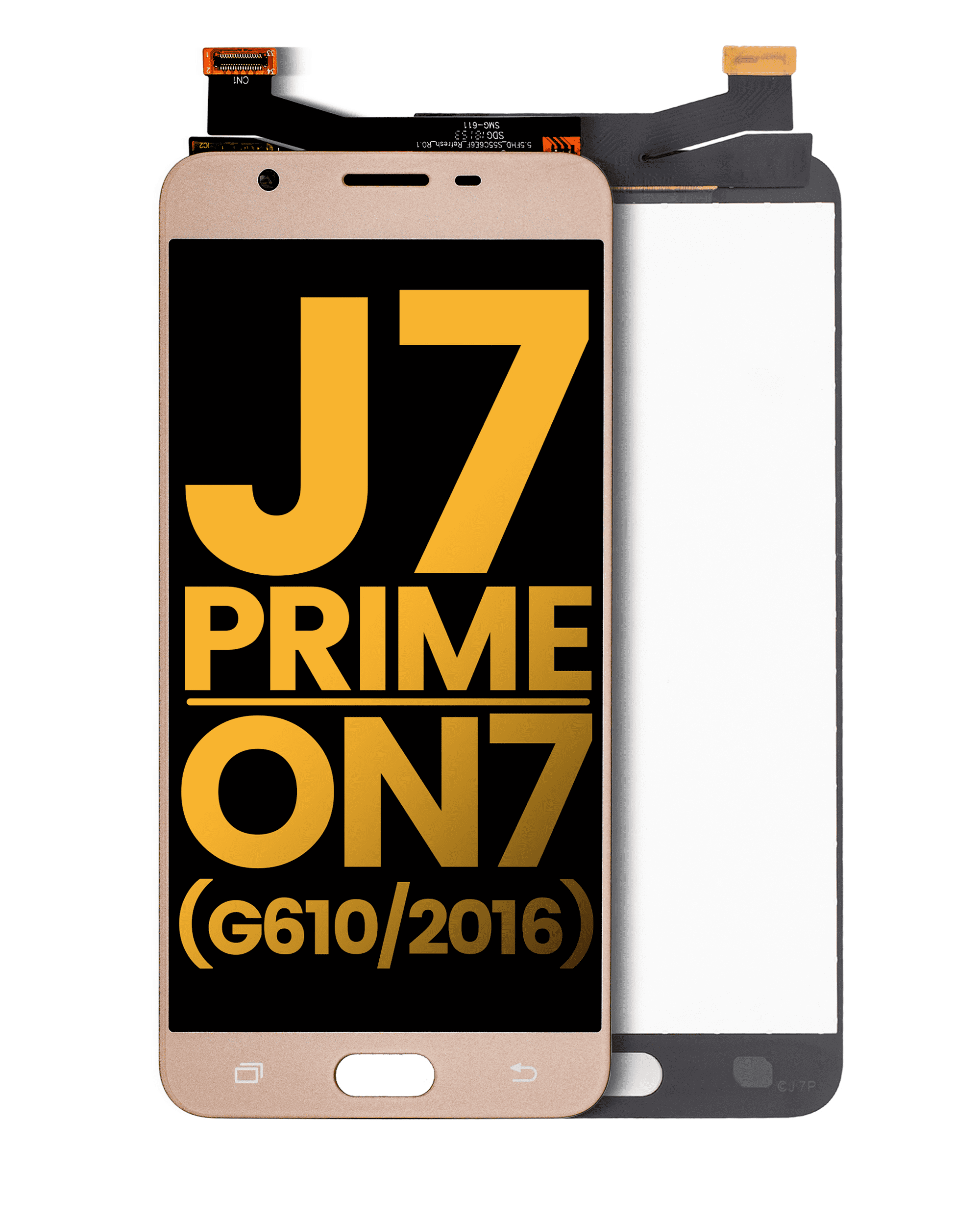 Lcd Assembly Without Frame Compatible For Samsung Galaxy J7 Prime / On7 (G610 / 2016) (Refurbished) (Gold)