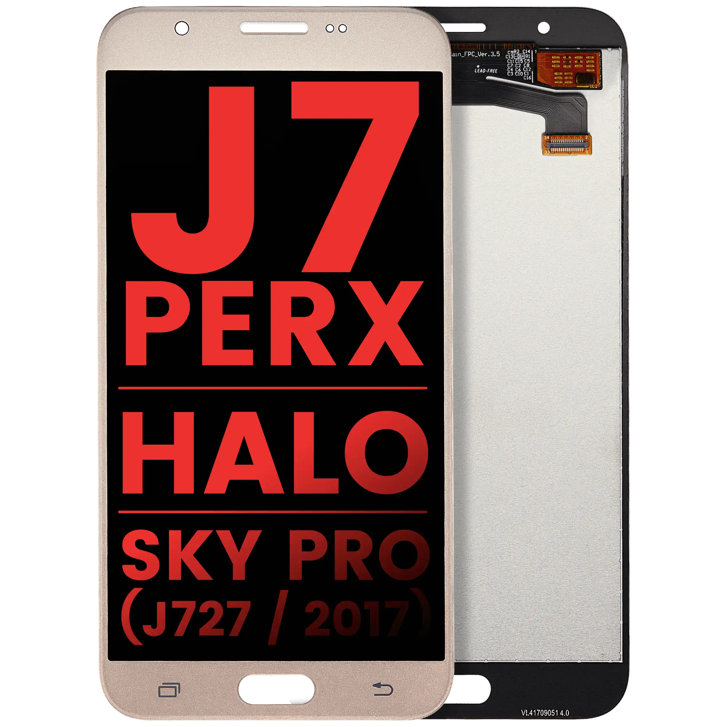 Lcd Assembly Without Frame Compatible For Samsung Galaxy J7 Perx / Halo / Sky Pro (J727 / 2017) (Aftermarket Plus) (Gold)