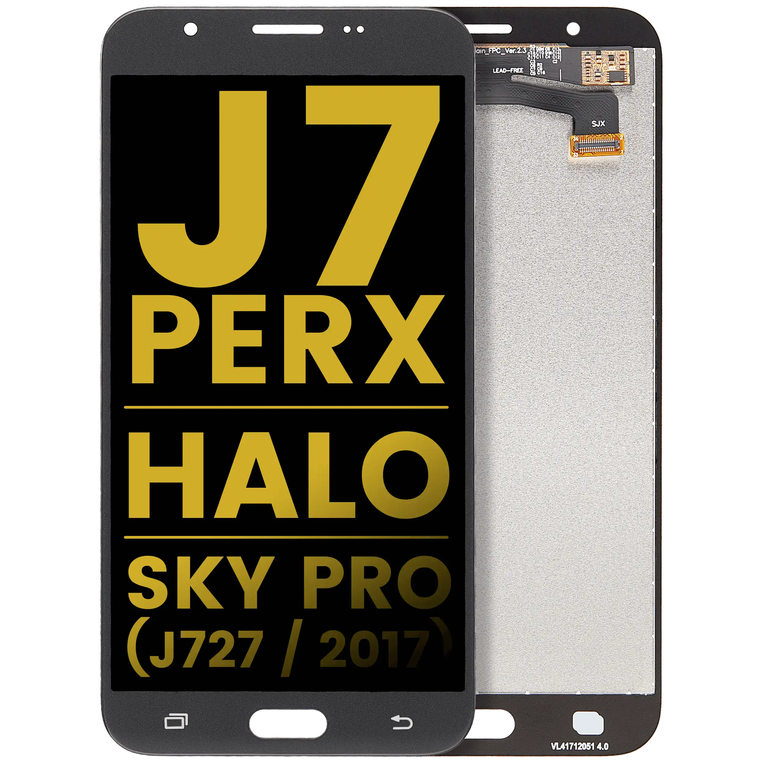Lcd Assembly Without Frame Compatible For Samsung Galaxy J7 Perx  / Halo / Sky Pro (J727 / 2017) (Refurbished) (Silver / Gray)