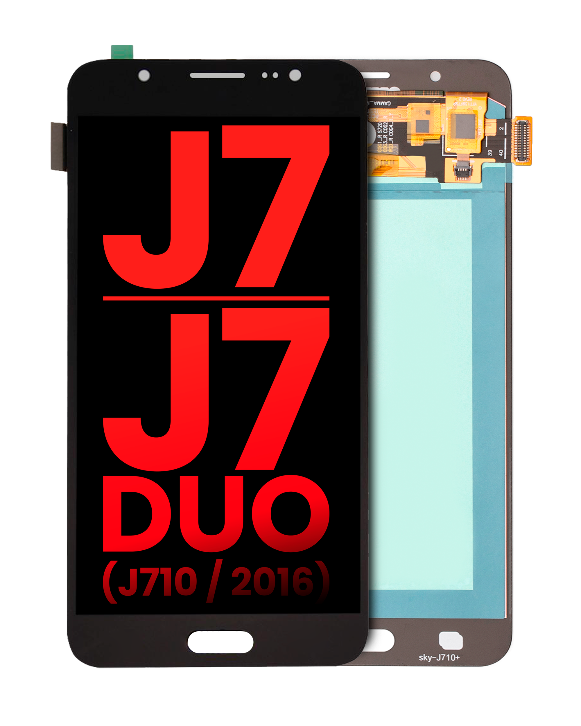 Oled Assembly Without Frame Compatible For Samsung Galaxy J7 / J7 Duo (J710 / 2016)  (Aftermarket Plus) (Black)