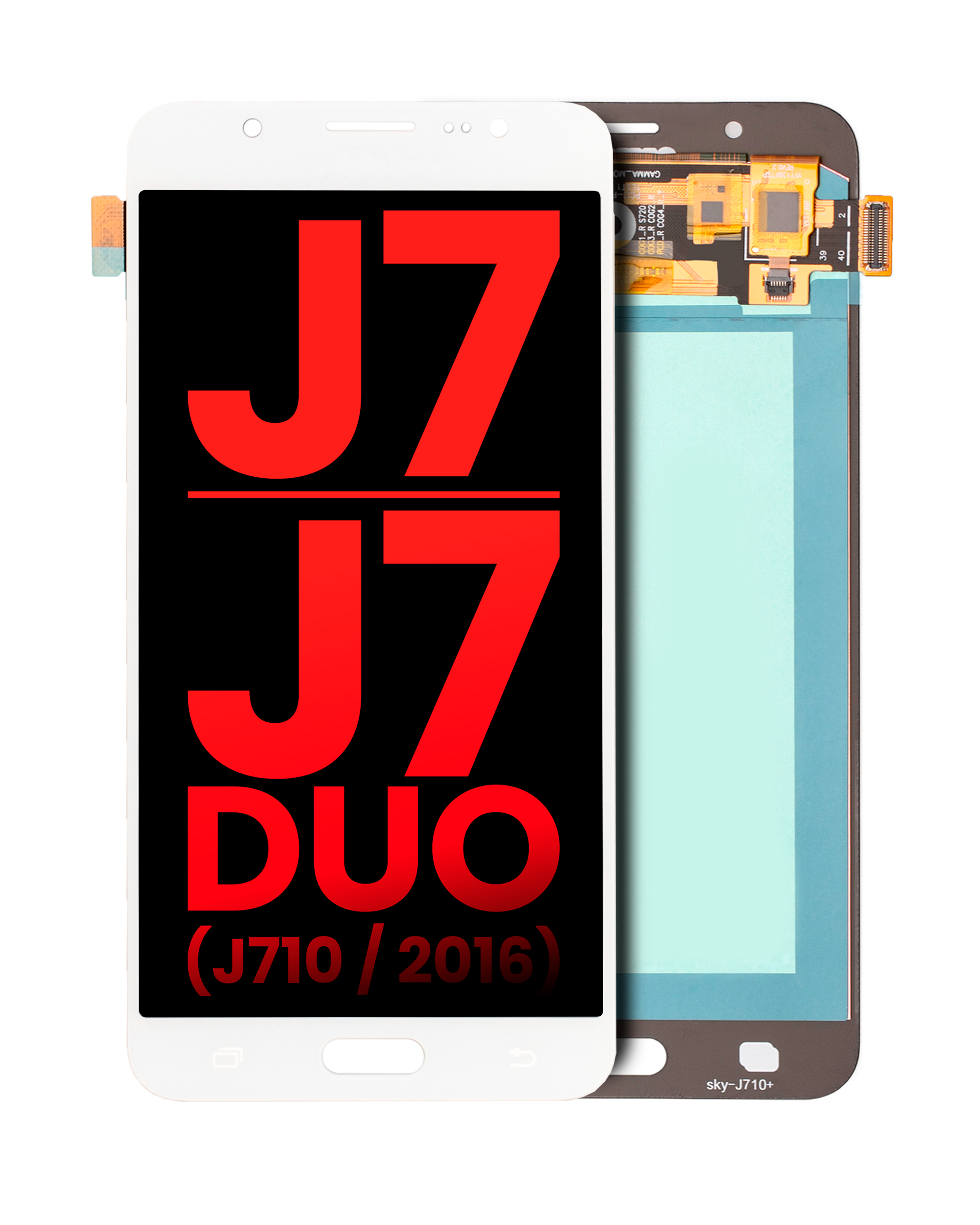 Oled Assembly Without Frame Compatible For Samsung Galaxy J7 / J7 Duo (J710 / 2016) (Aftermarket Plus) (White)