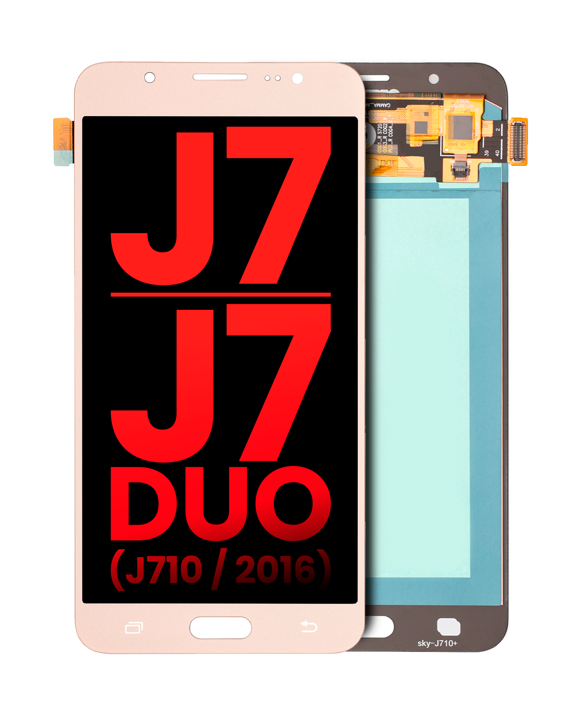 Oled Assembly Without Frame Compatible For Samsung Galaxy J7 / J7 Duo (J710 / 2016) (Aftermarket Plus) (Gold)