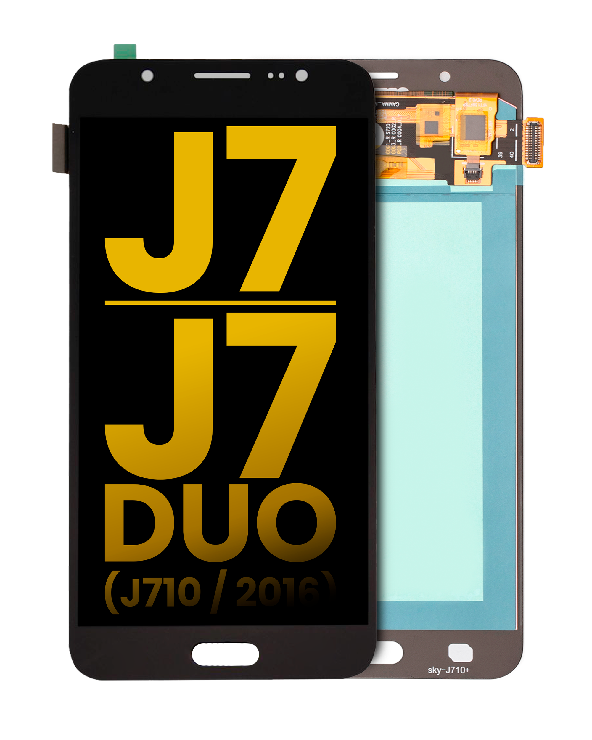Oled Assembly Without Frame Compatible For Samsung Galaxy J7 / J7 Duo (J710 / 2016)  (Refurbished) (Black)