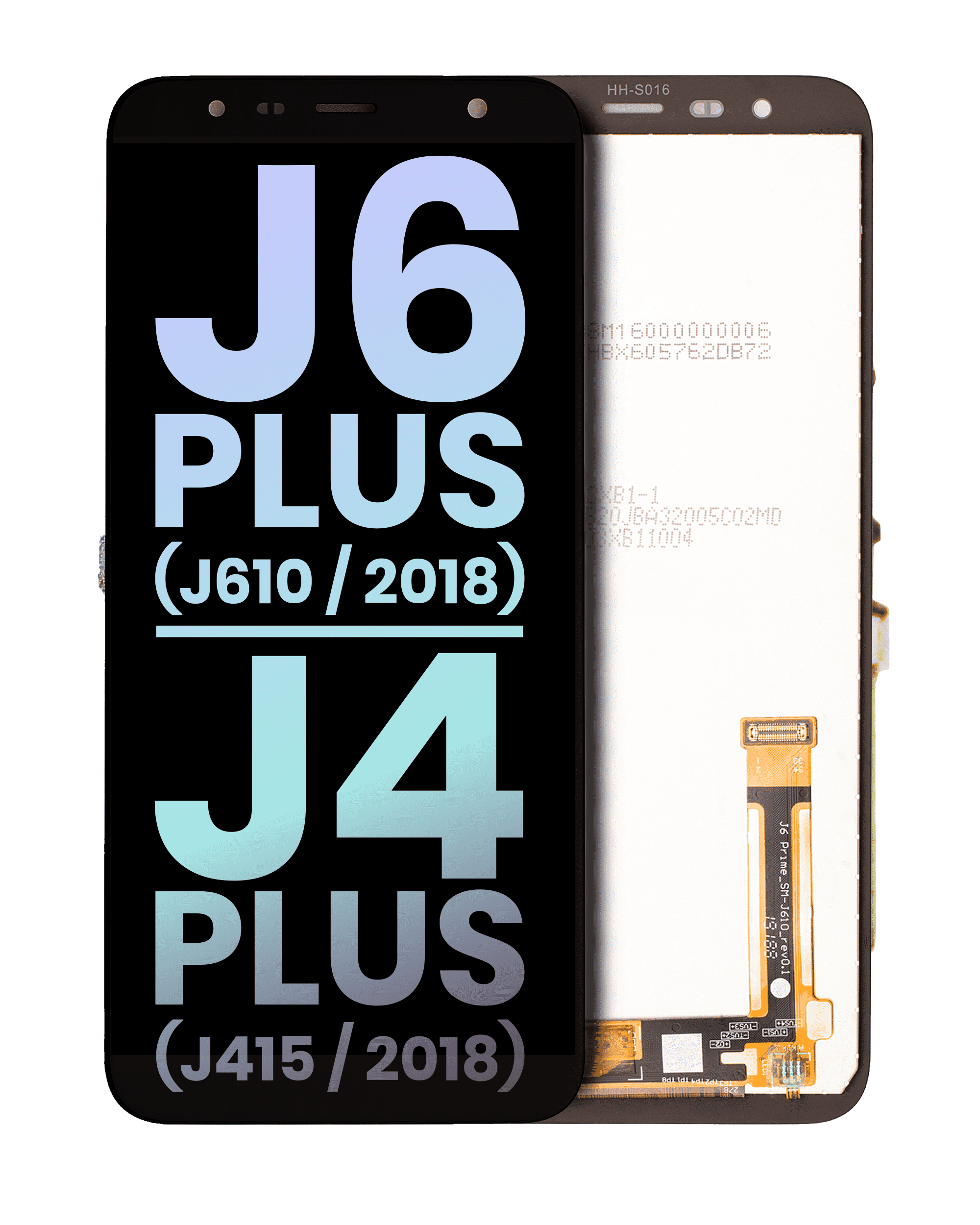 Lcd Assembly Without Frame Compatible For Samsung Galaxy J6 Plus (J610 / 2018)  / J4 Plus (J415 / 2018) (Service Pack) (Black)