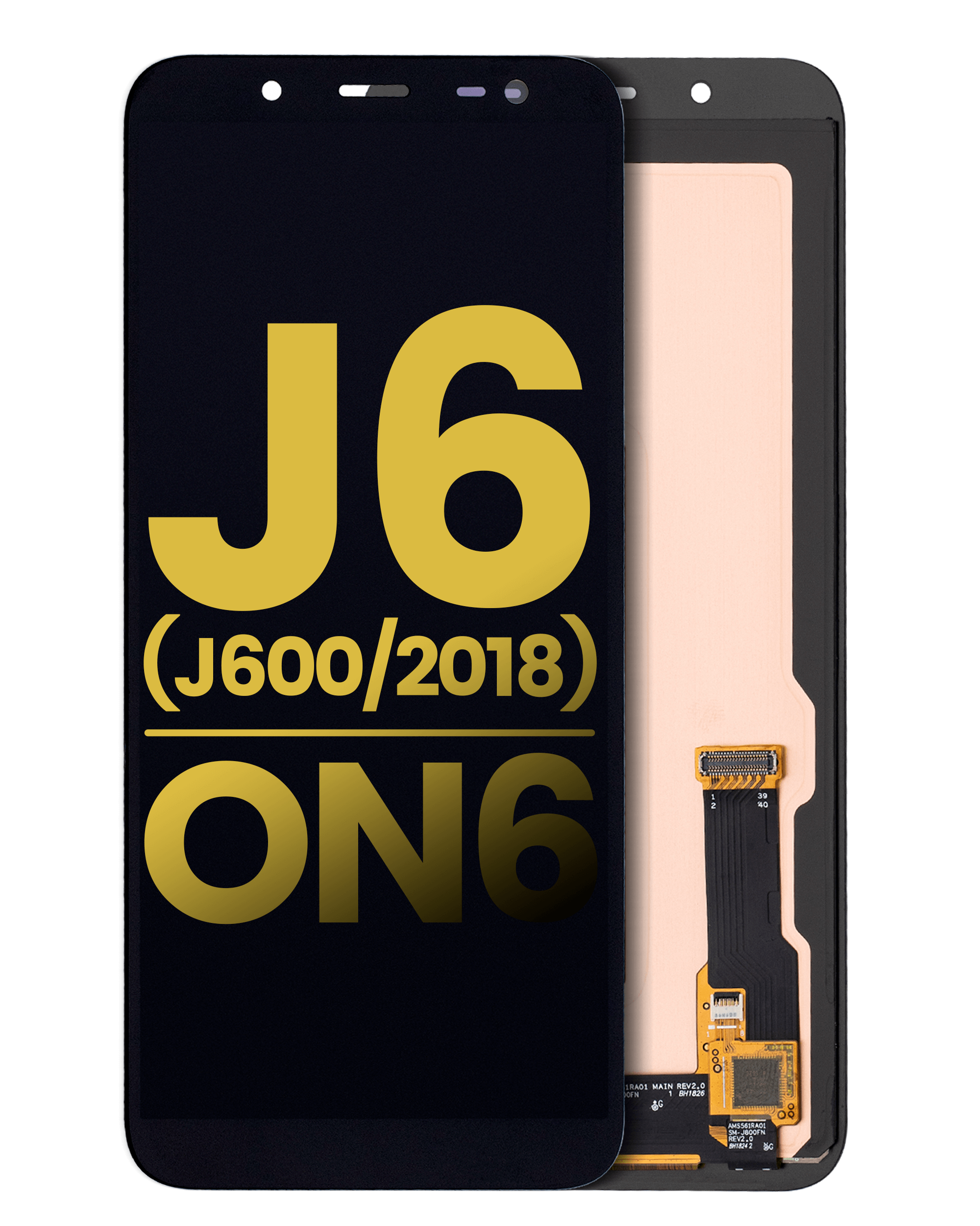 Oled Assembly Without Frame Compatible For Samsung Galaxy J6 / On6 (J600 / 2018) (Refurbished) (Black)