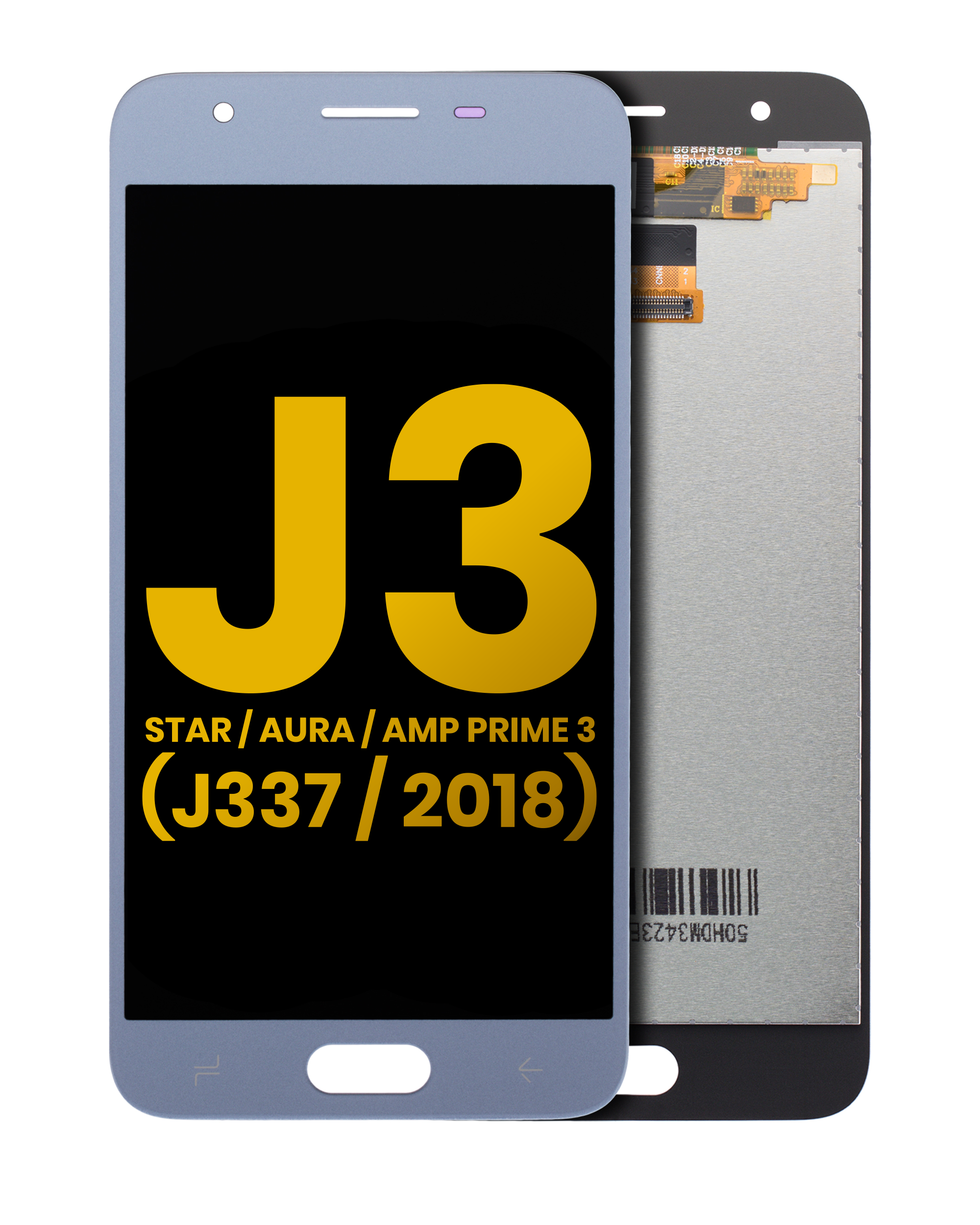 Lcd Assembly Without Frame Compatible For Samsung Galaxy J3 Star / Aura / Amp Prime 3 (J337 / 2018) (Refurbished) (Blue)