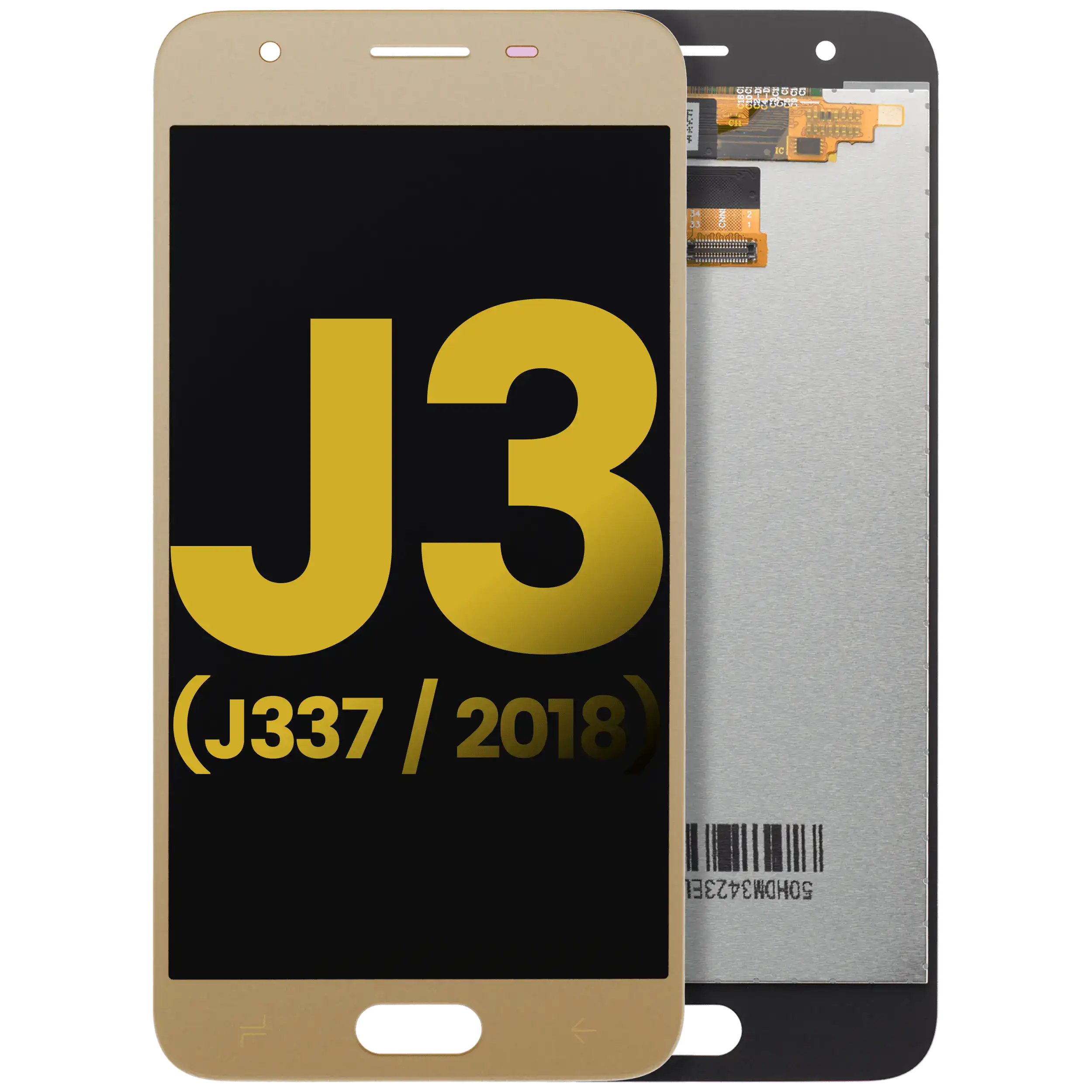 Lcd Assembly Without Frame Compatible For Samsung Galaxy J3 Star / Aura / Amp Prime 3 (J337 / 2018) (Refurbished) (Gold)