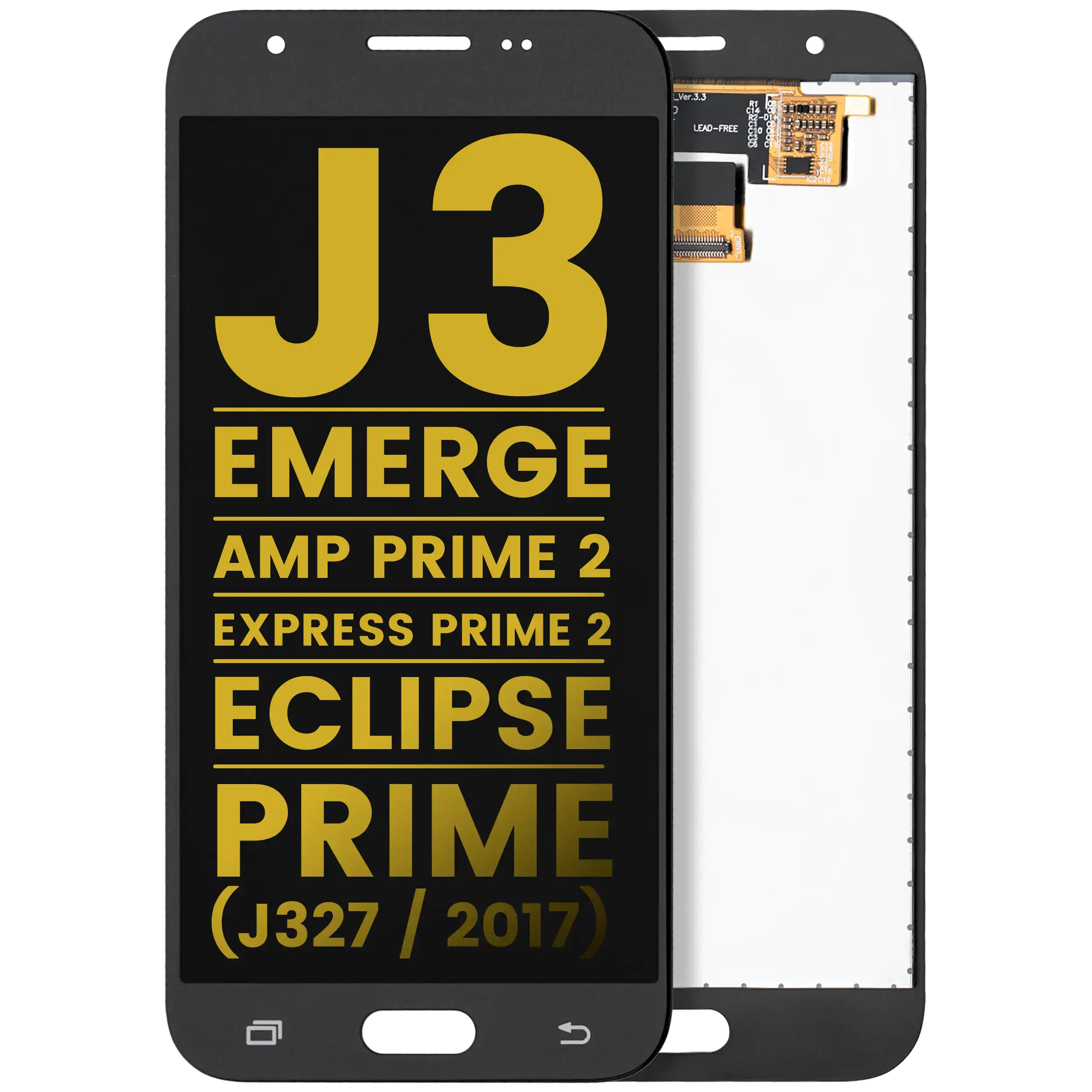 Lcd Assembly For Samsung Galaxy J3 Emerge Amp Prime 2 Express Prime 2 J327 2017 (Refurbished) - Black