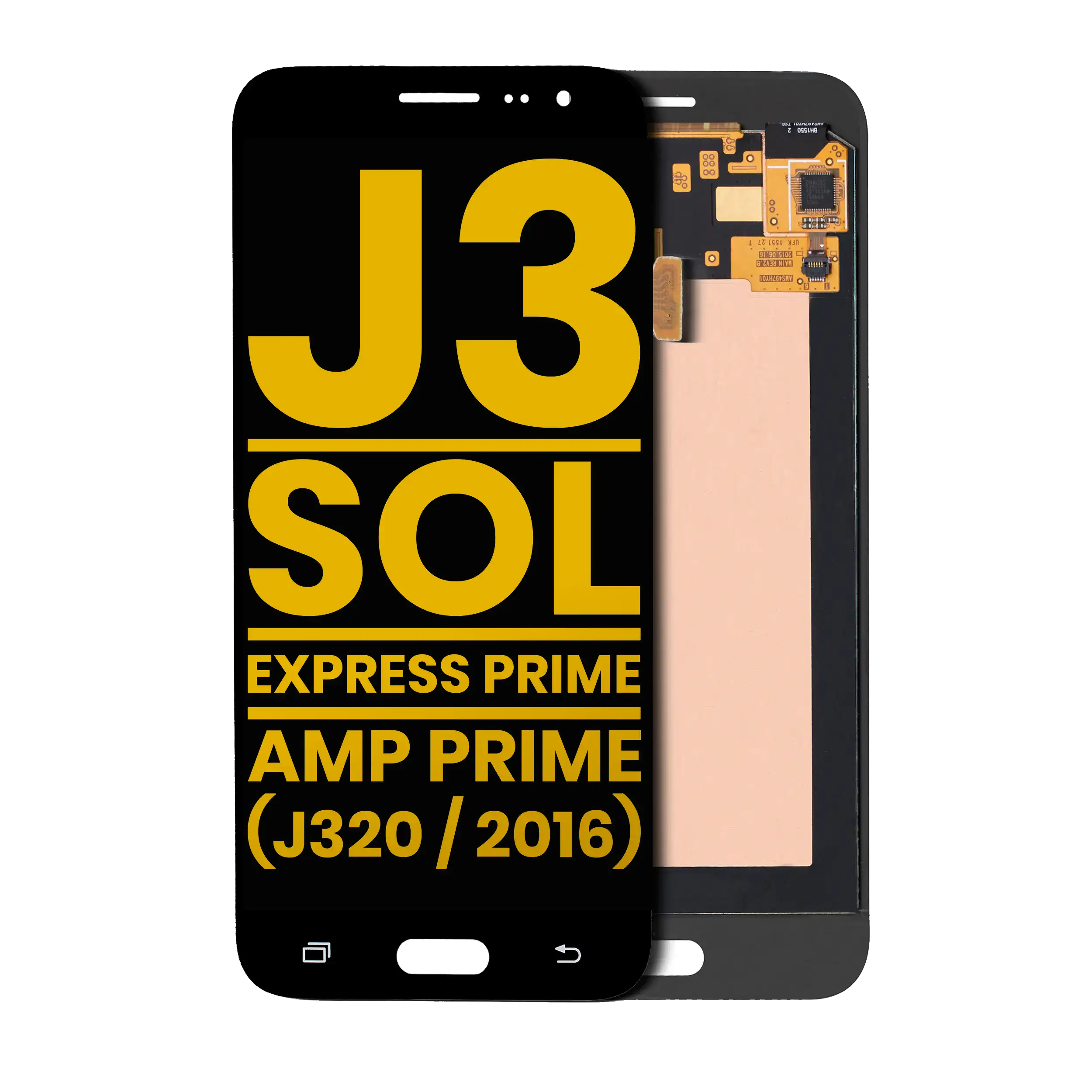 Oled Assembly Without Frame Compatible For Samsung Galaxy J3 / Sol 4G / Express Prime / Amp Prime (J320 / 2016) (Refurbished) (Black)