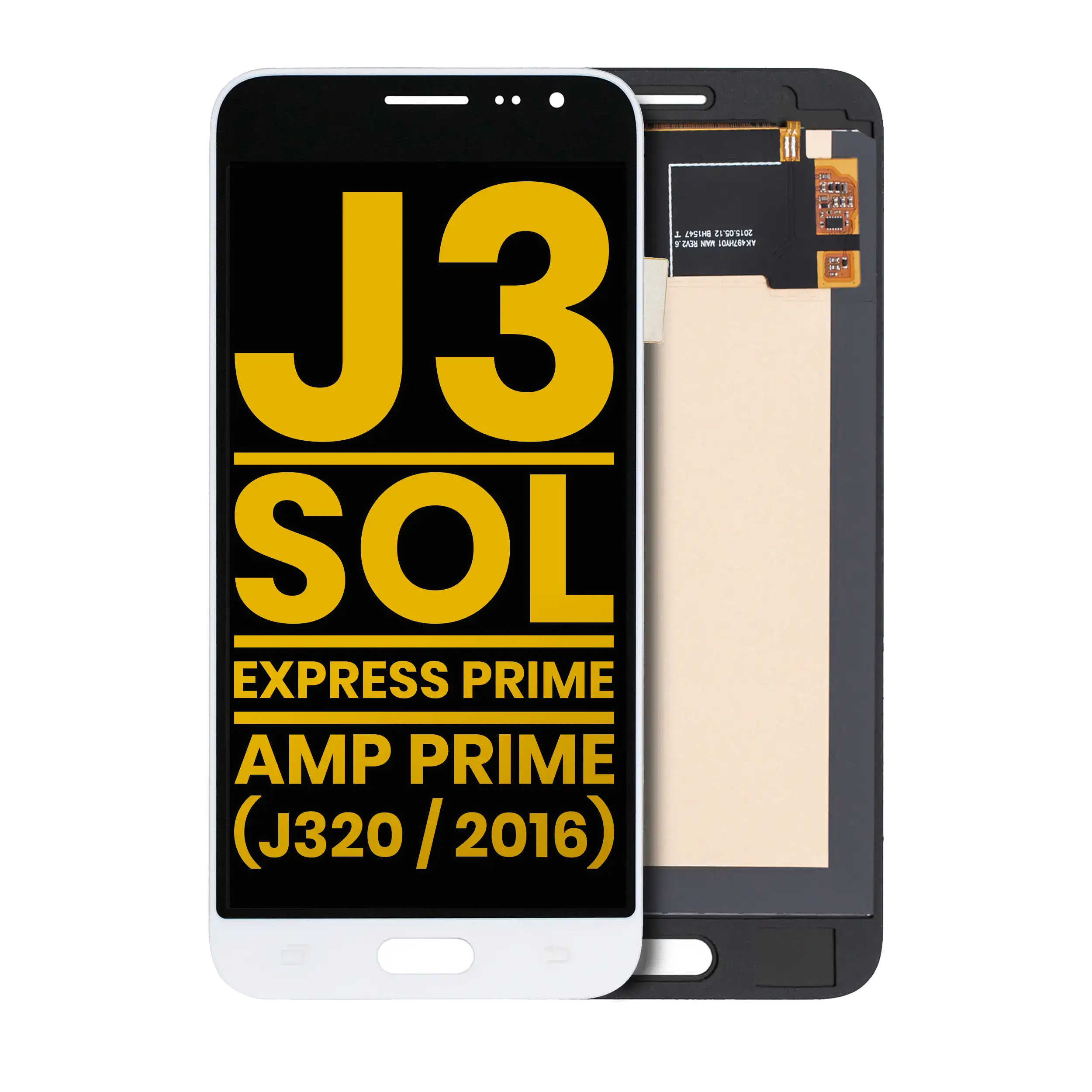 Oled Assembly Without Frame Compatible For Samsung Galaxy J3 / Sol 4G / Express Prime / Amp Prime (J320 / 2016) (Refurbished) (White)