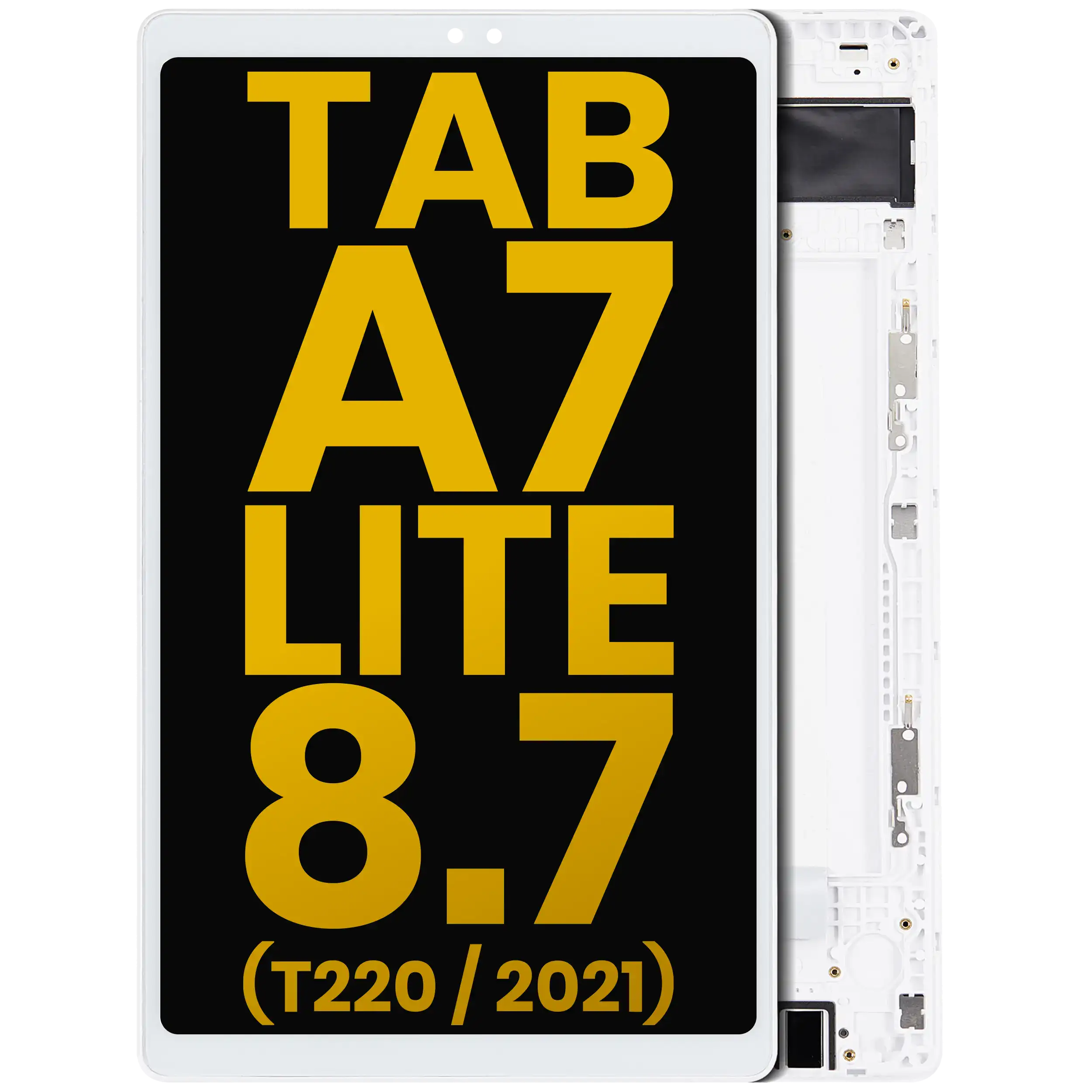 Lcd Assembly With Frame Compatible For Samsung Galaxy Tab A7 Lite 8.7" (2021) (T220) (Wifi Version) (Refurbished) (White)
