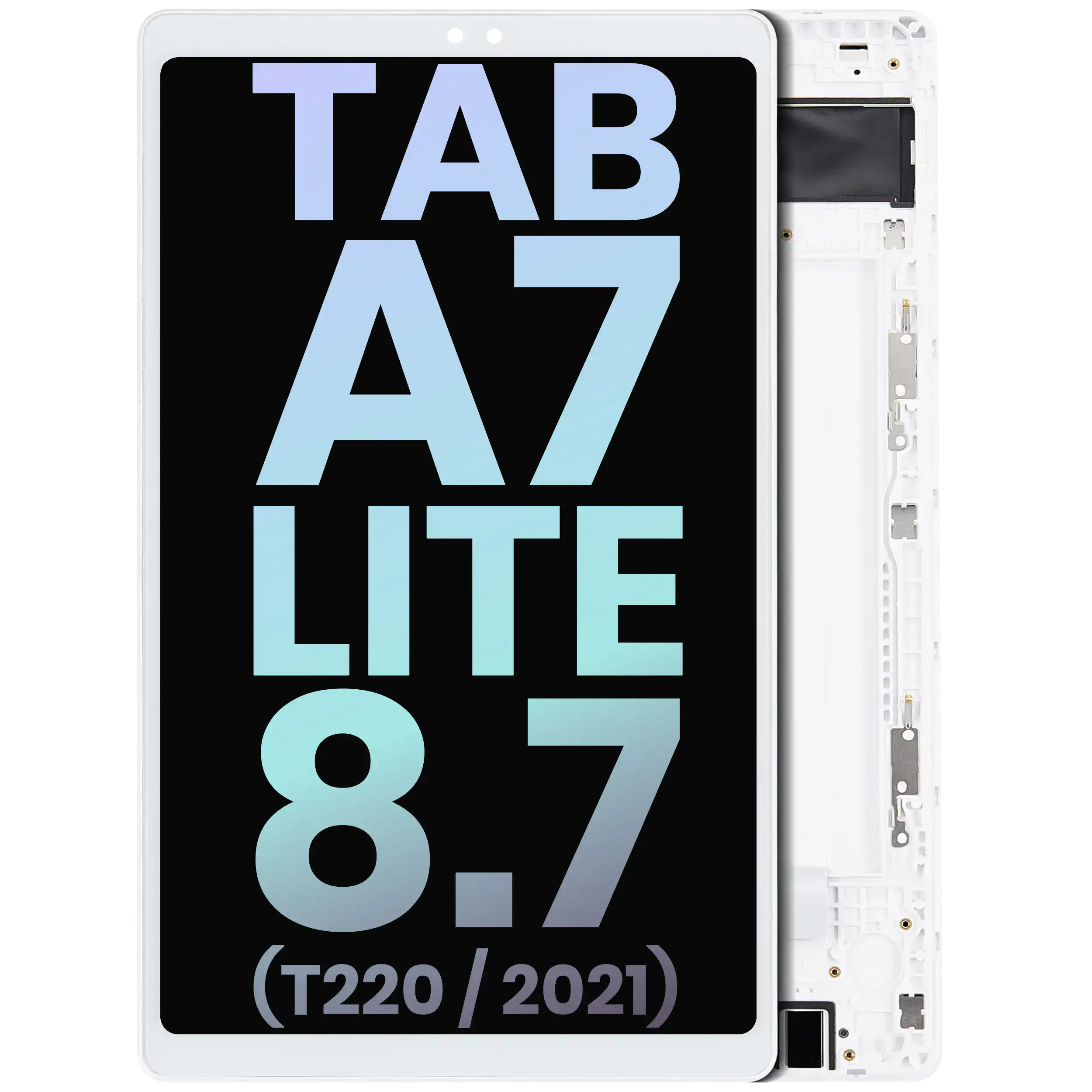 Lcd Assembly With Frame Compatible For Samsung Galaxy Tab A7 Lite 8.7" (2021) (T220) (Wifi Version) (Service Pack) (White)