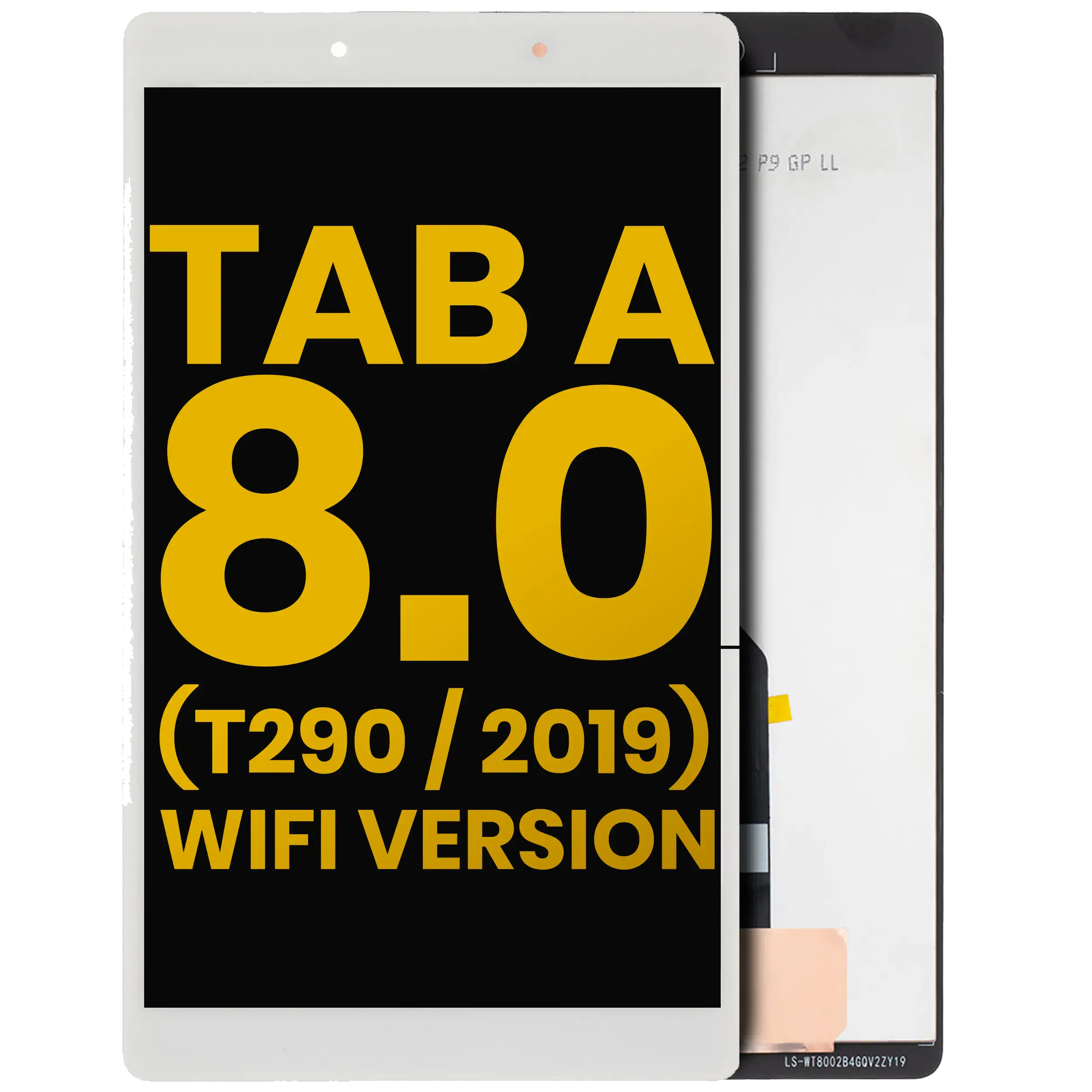Lcd Assembly Without Frame Compatible For Samsung Galaxy Tab A 8.0"  (T290) (2019) (Wifi Version) (Refurbished) (White)