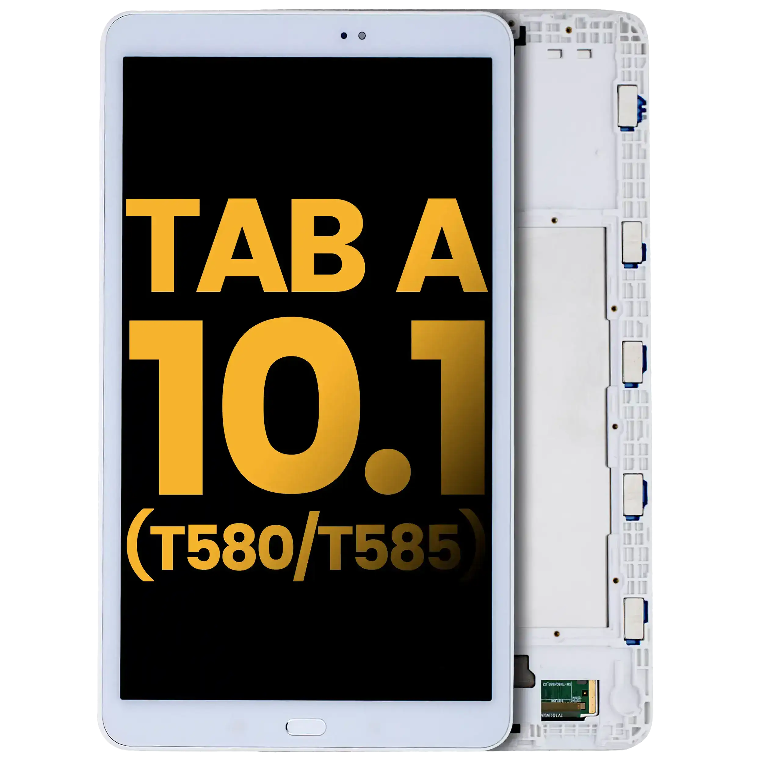 Lcd Assembly With Frame Compatible For Samsung Tab A (10.1" / 2016) (T580 / T585) (Refurbished) (White)