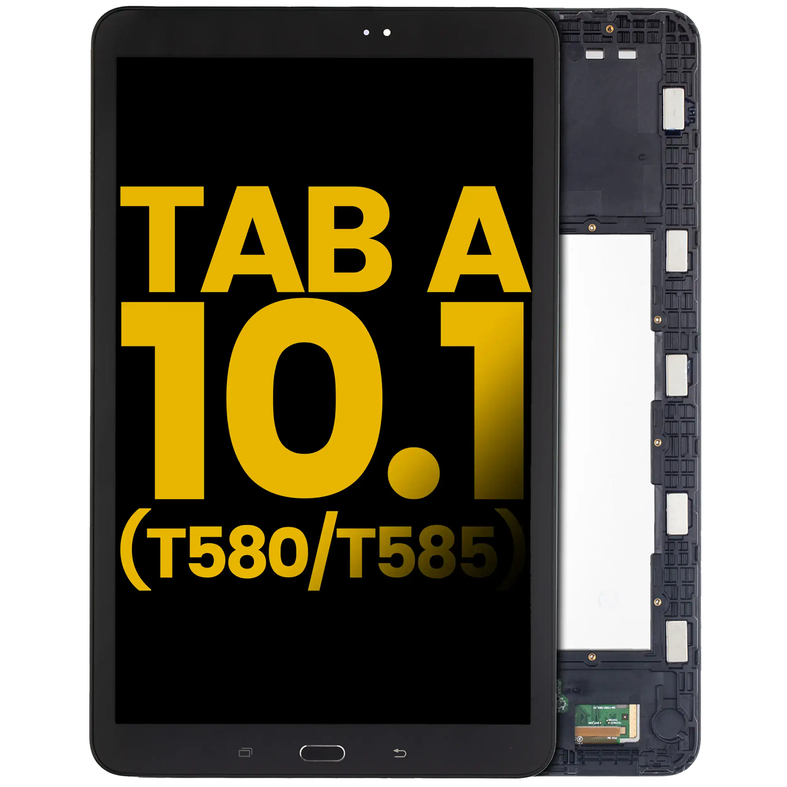 Lcd Assembly With Frame Compatible For Samsung Tab A (10.1" / 2016) (T580 / T585) (Refurbished) (Black)