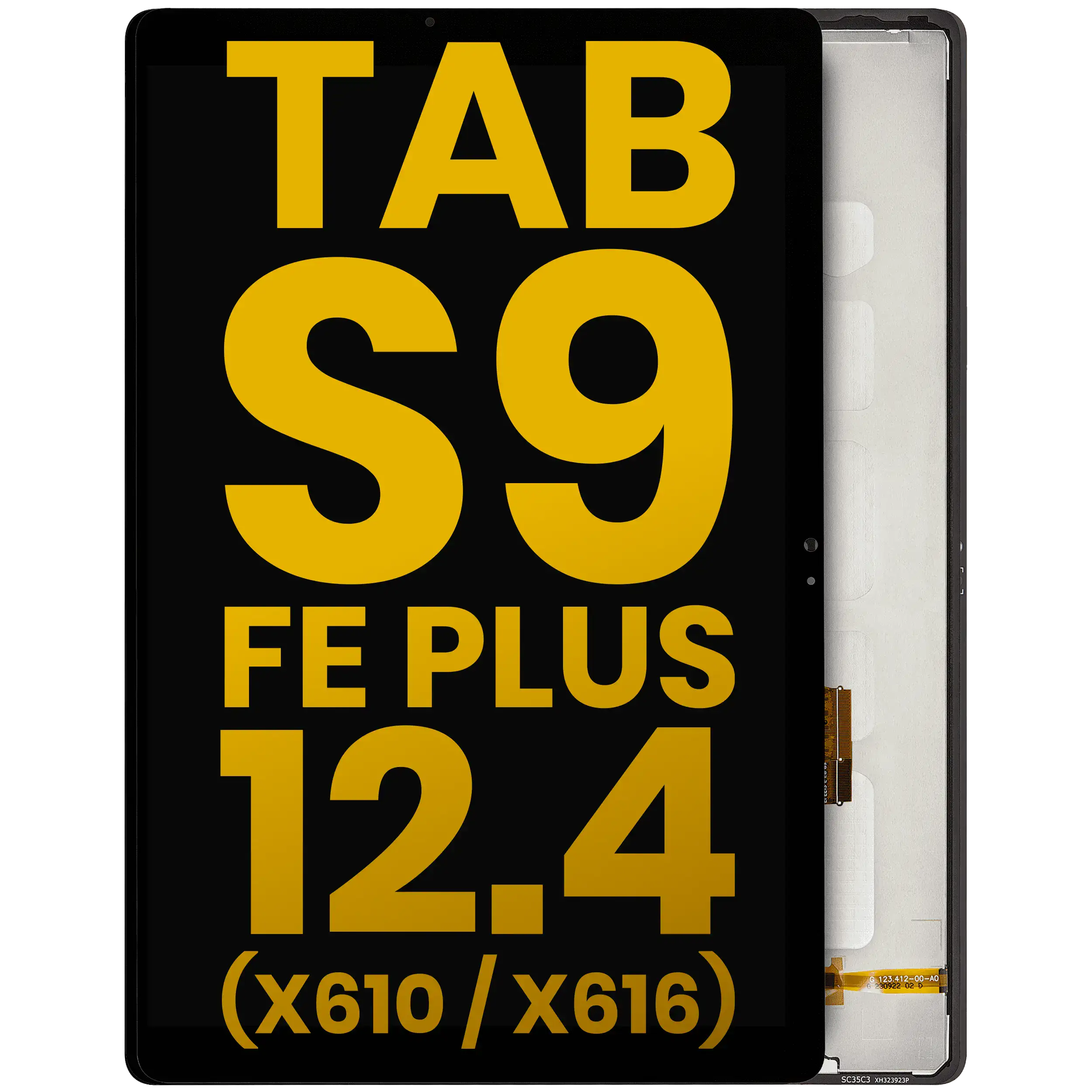 Lcd Assembly Without Frame Compatible For Samsung Galaxy Tab S9 Fe Plus 12.4" (X610 / X616) (2023) (Refurbished) (Black)