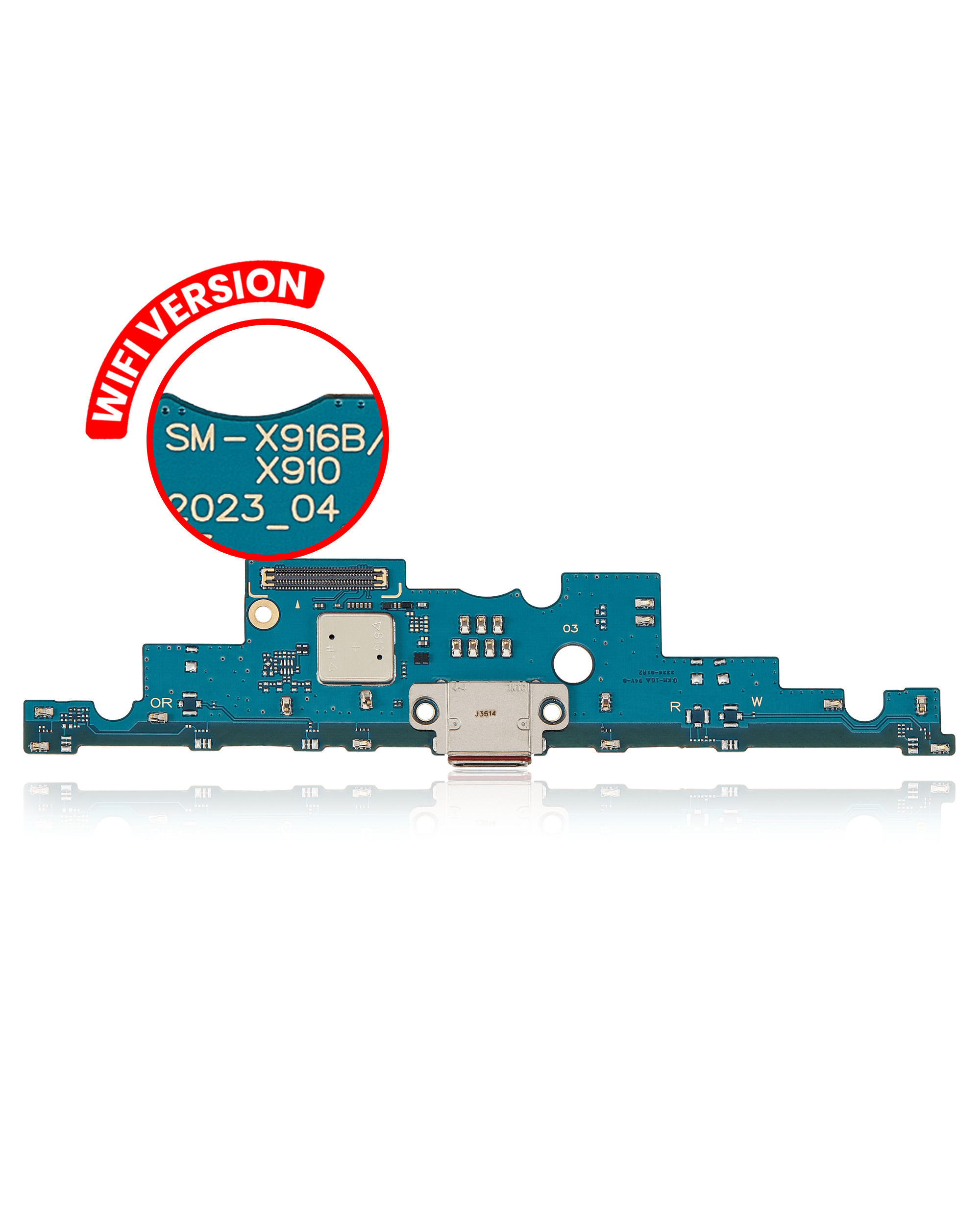 Charging Port Board Compatible For Samsung Galaxy Tab S9 Ultra 14.6" (X910 / 2023) (Wifi Version) (Premium)