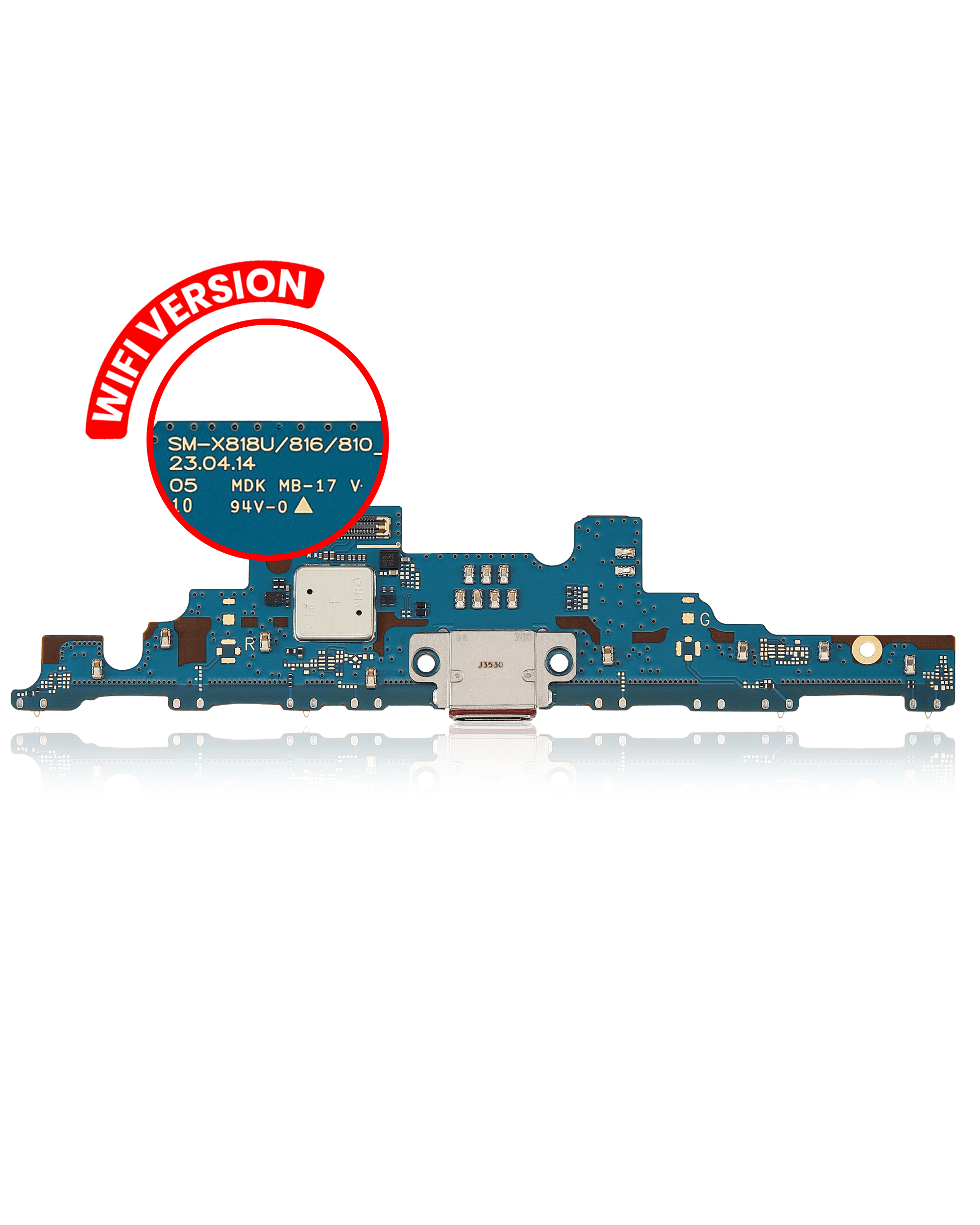 Charging Port Board Compatible For Samsung Galaxy Tab S9 Plus 12.4" (X810 / X816) (2023) (Wifi Version) (Premium)
