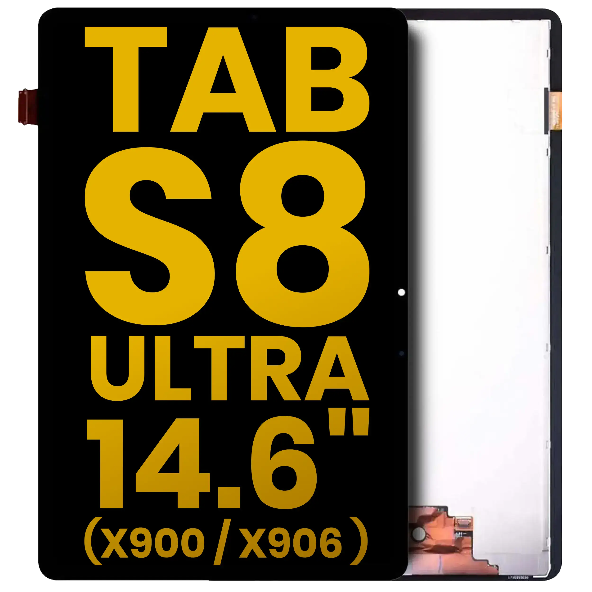 Oled Assembly Without Frame Compatible For Samsung Galaxy Tab S8 Ultra  14.6" (X900 / X906 ) (2022)  (Refurbished) (Black)