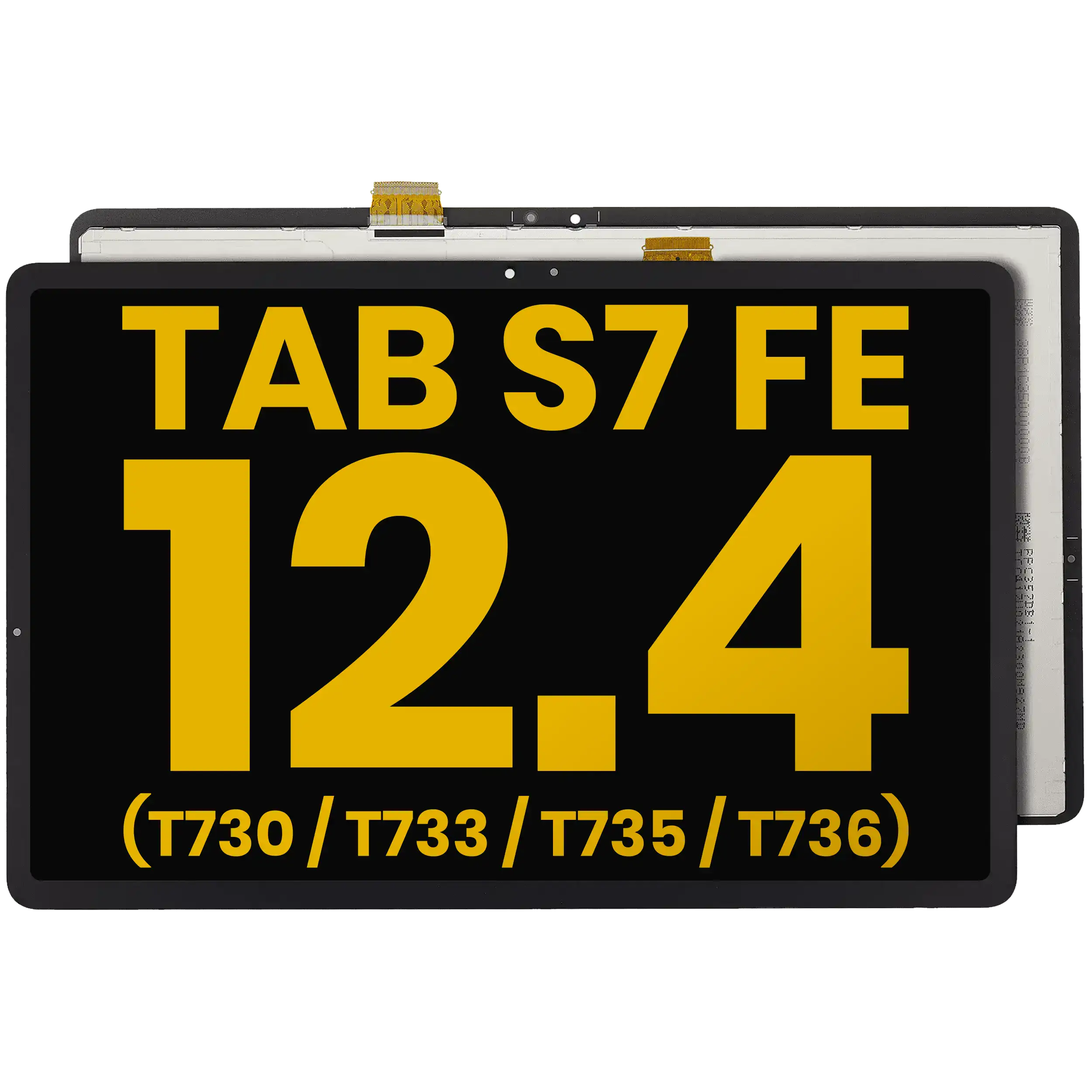 Lcd Assembly Without Frame Compatible For Samsung Galaxy Tab S7 Fe 12.4"(T730 / T733 / T735 / T736) (2021) (Refurbished) (Black)