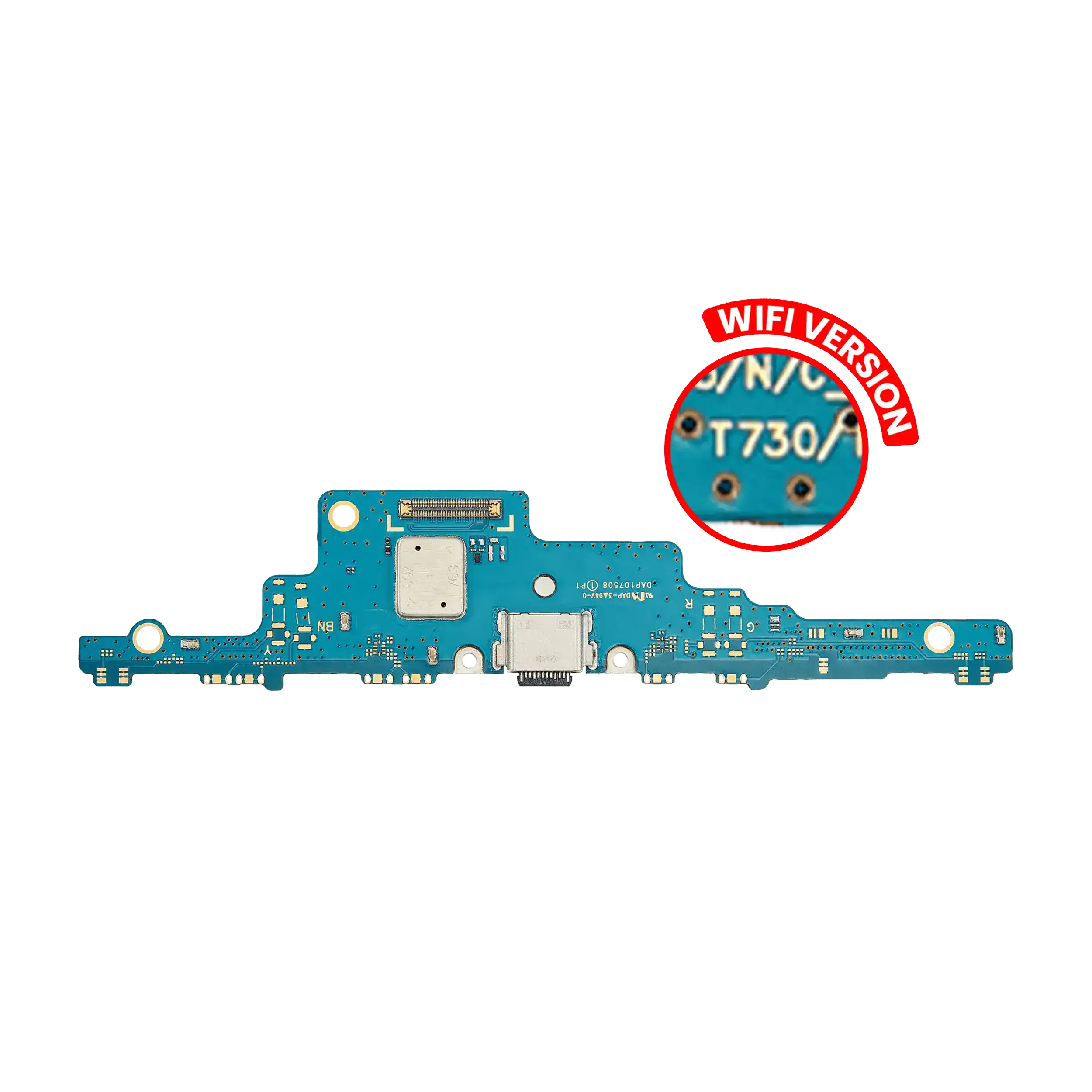 Charging Port With Board Compatible For Samsung Galaxy Tab S7 Fe 12.4"(T730) (2021) (Wifi Version) (Premium)
