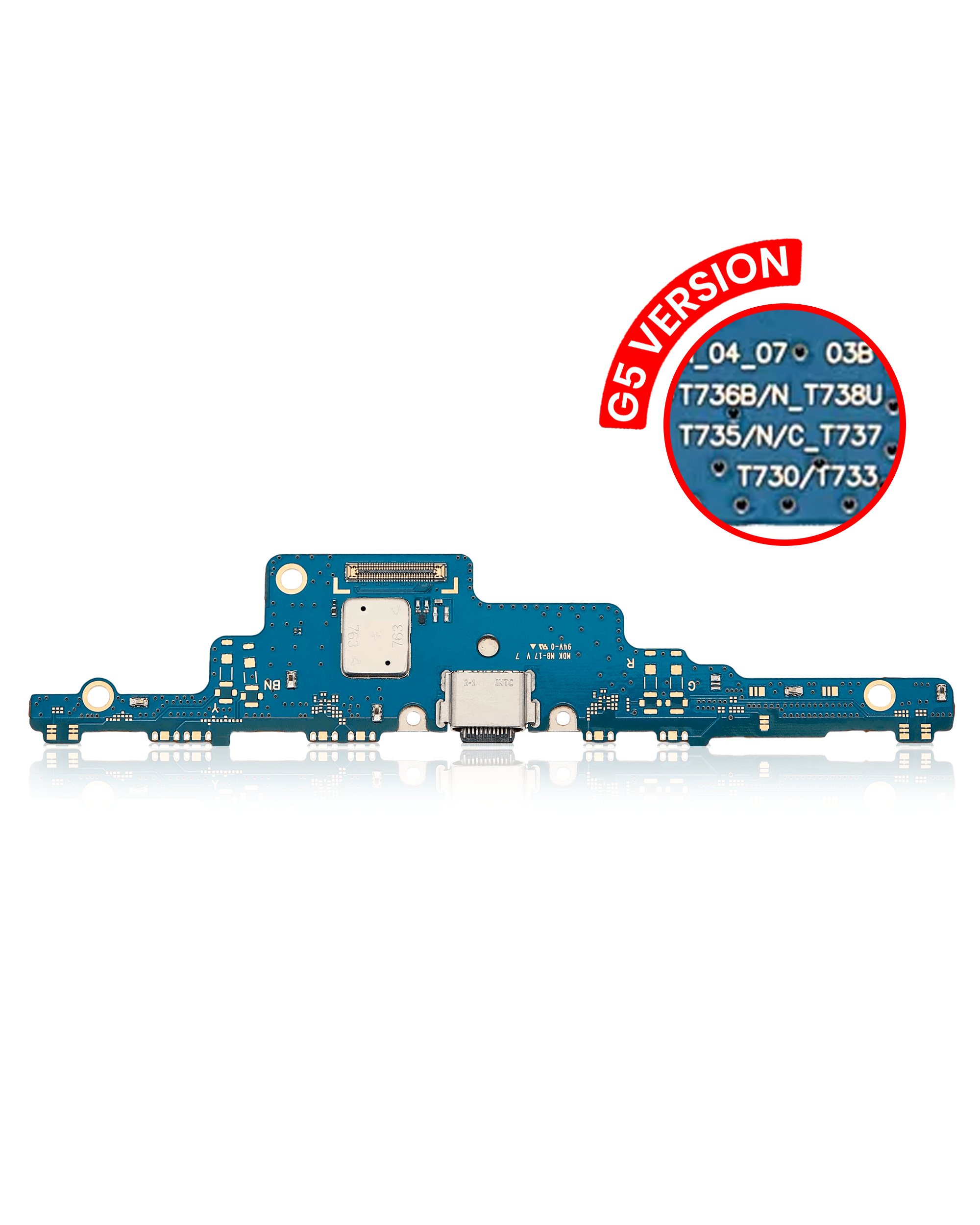 Charging Port With Board Compatible For Samsung Galaxy Tab S7 Fe 12.4"(T735 / T736) (2021) (5G Version) (Premium)