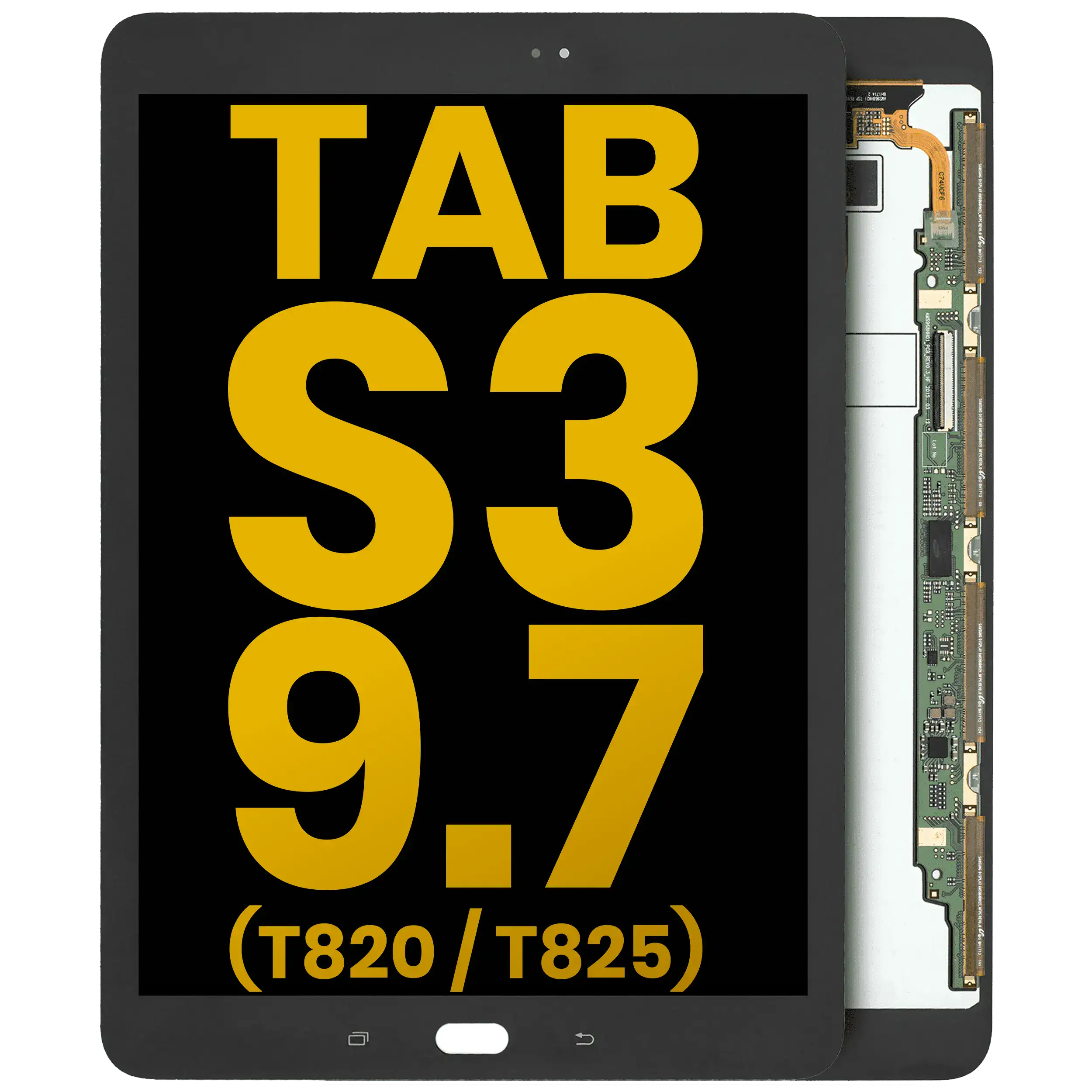 Lcd Assembly Compatible For Samsung Galaxy Tab S3 9.7" (T820 / T825) (2017) (Refurbished) (Black)