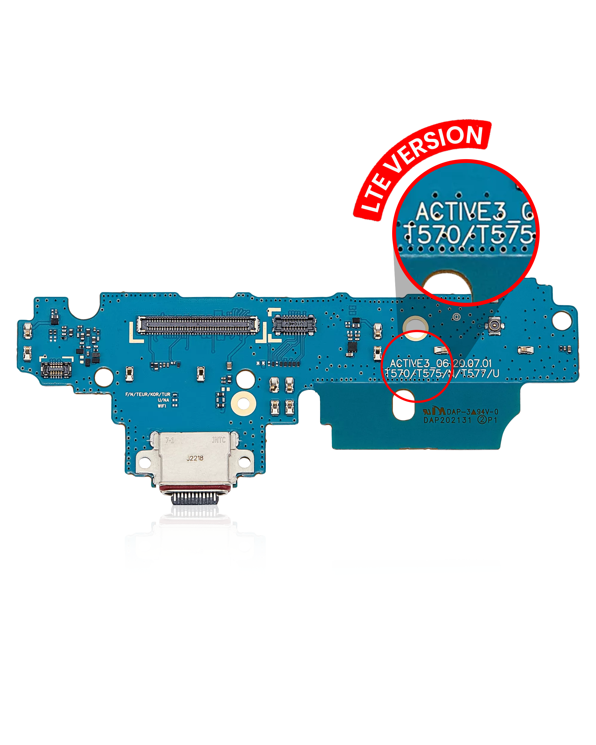 Charging Port With Board Compatible For Samsung Galaxy Tab Active 3 8.0" (T575 / T577) (2020) (Lte Version) (Premium)