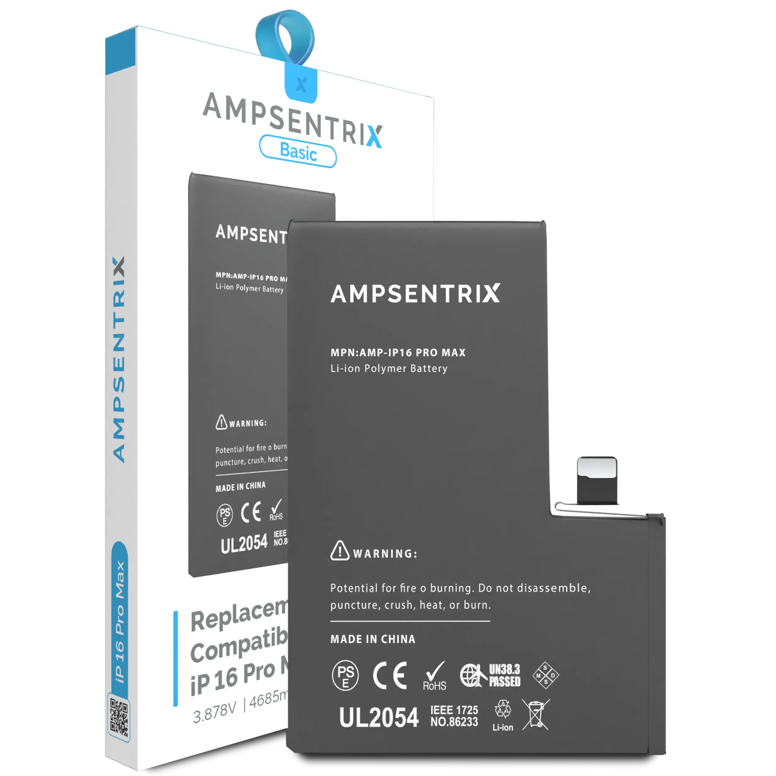 Replacement Battery Compatible For Iphone 16 Pro Max (Ampsentrix Basic)