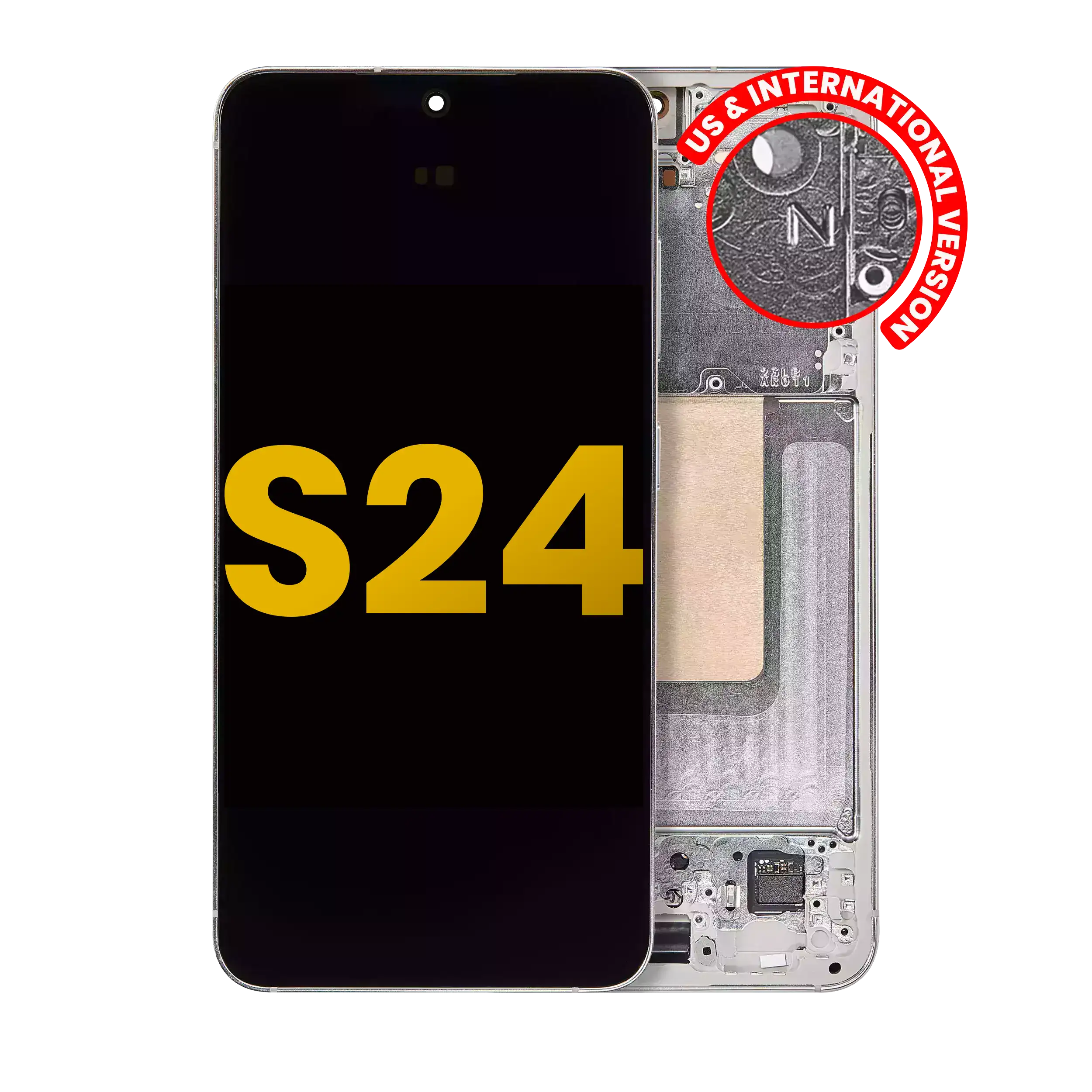 Oled Assembly With Frame Compatible For Samsung Galaxy S24 5G (Us & International Version) (Refurbished) (Jade Green)