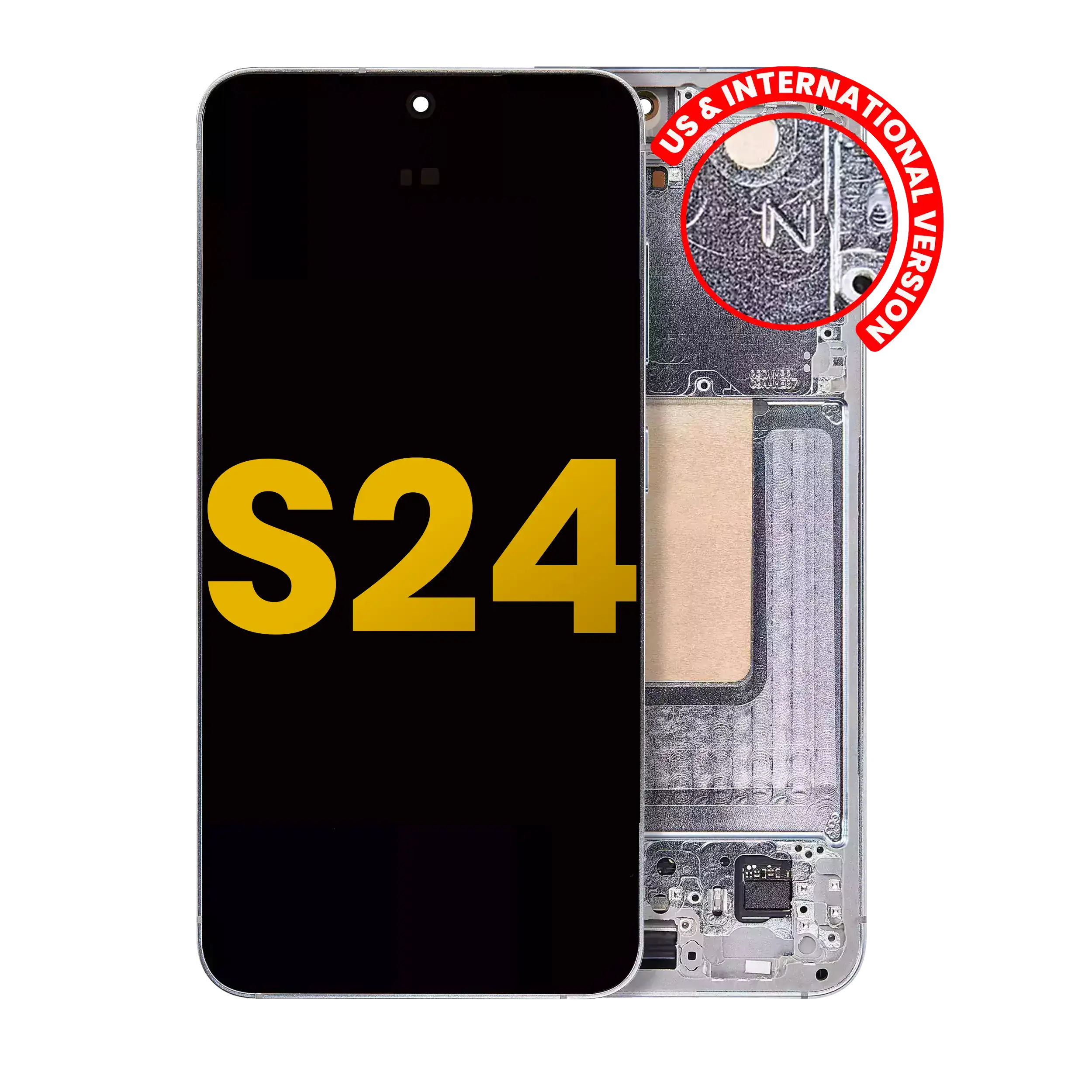 Oled Assembly With Frame Compatible For Samsung Galaxy S24 5G (Us & International Version) (Refurbished) (Sapphire Blue)